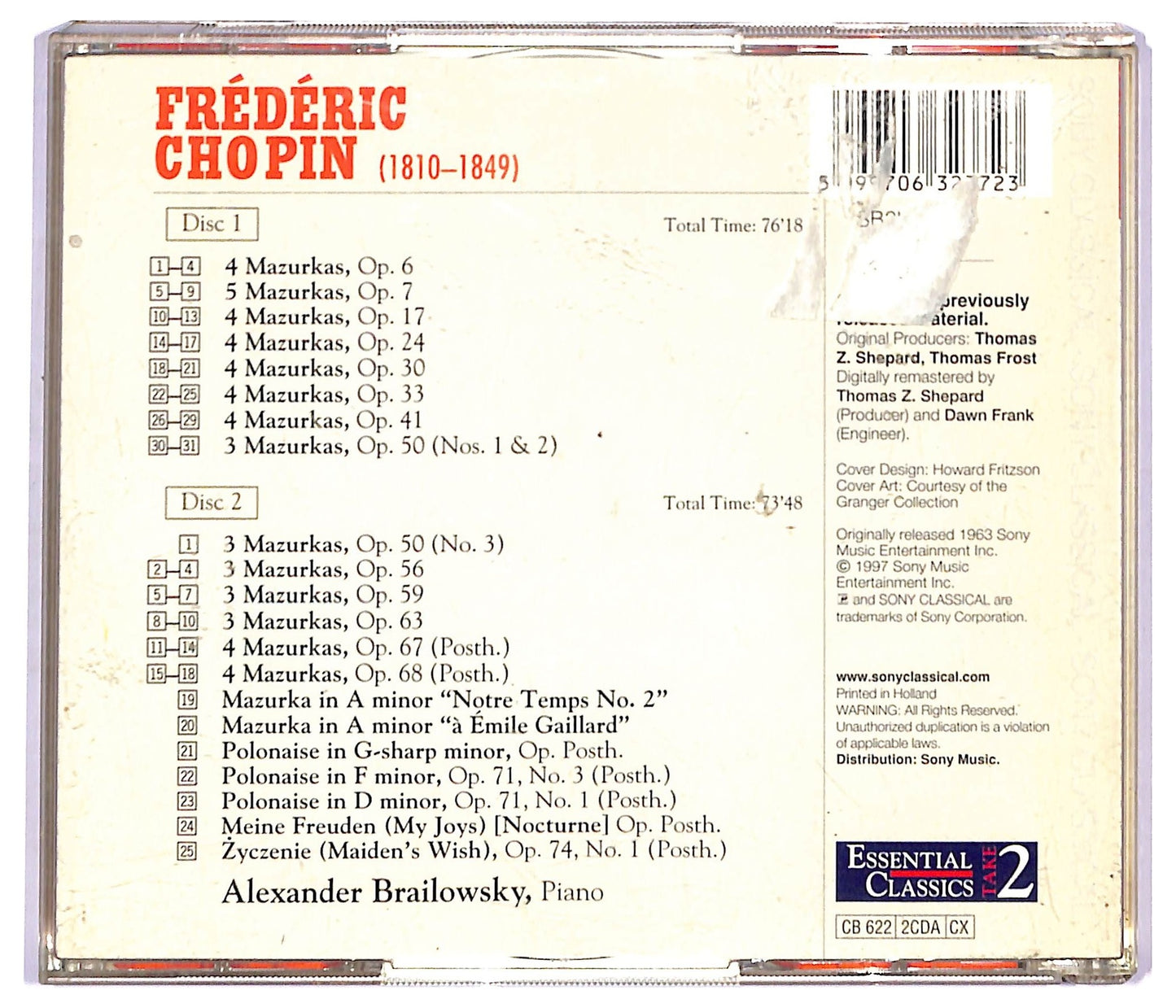 EBOND Chopin - Mazukkas CD CD091060
