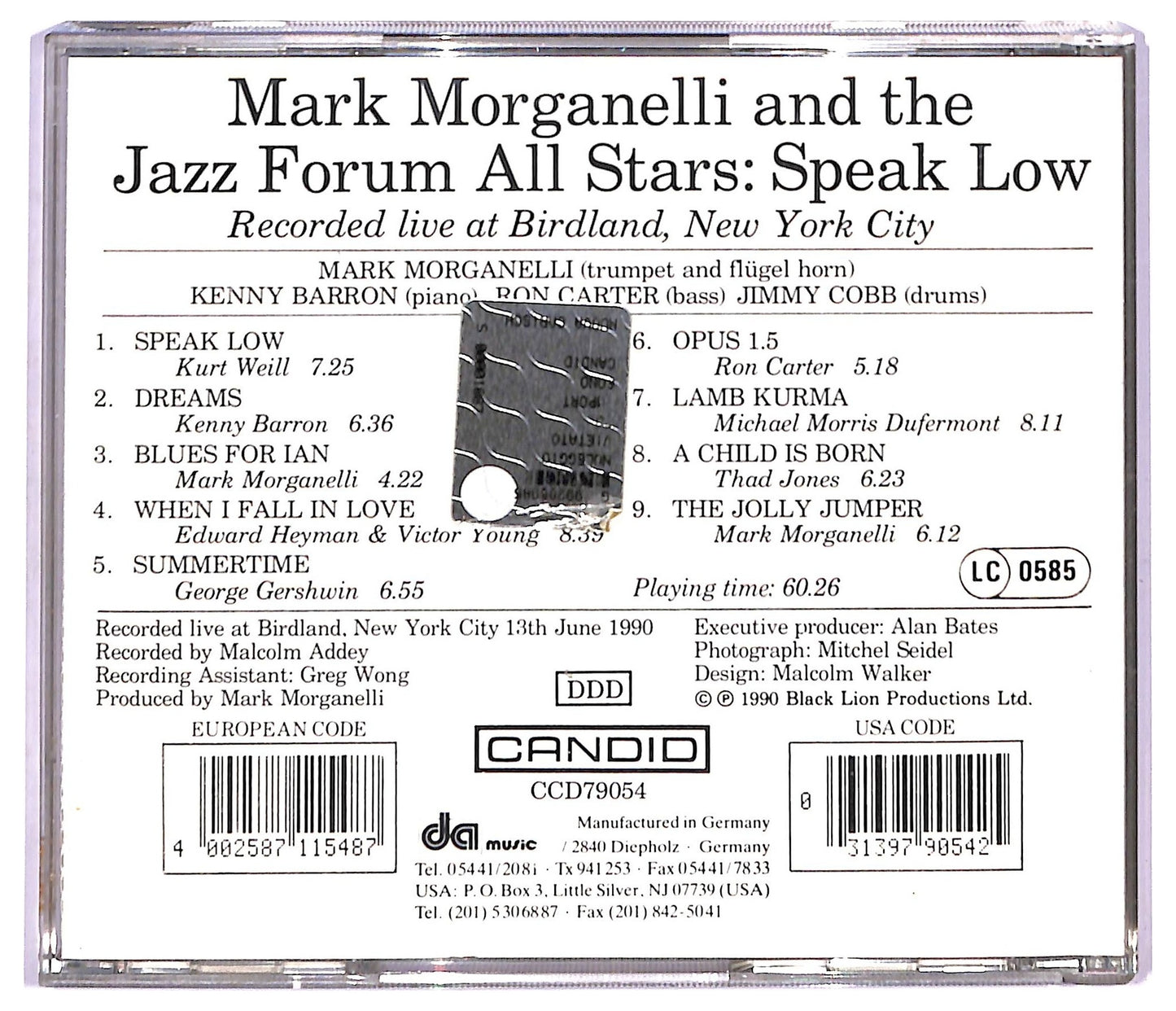 EBOND Mark Morganelli - Speak Low CD CD091139