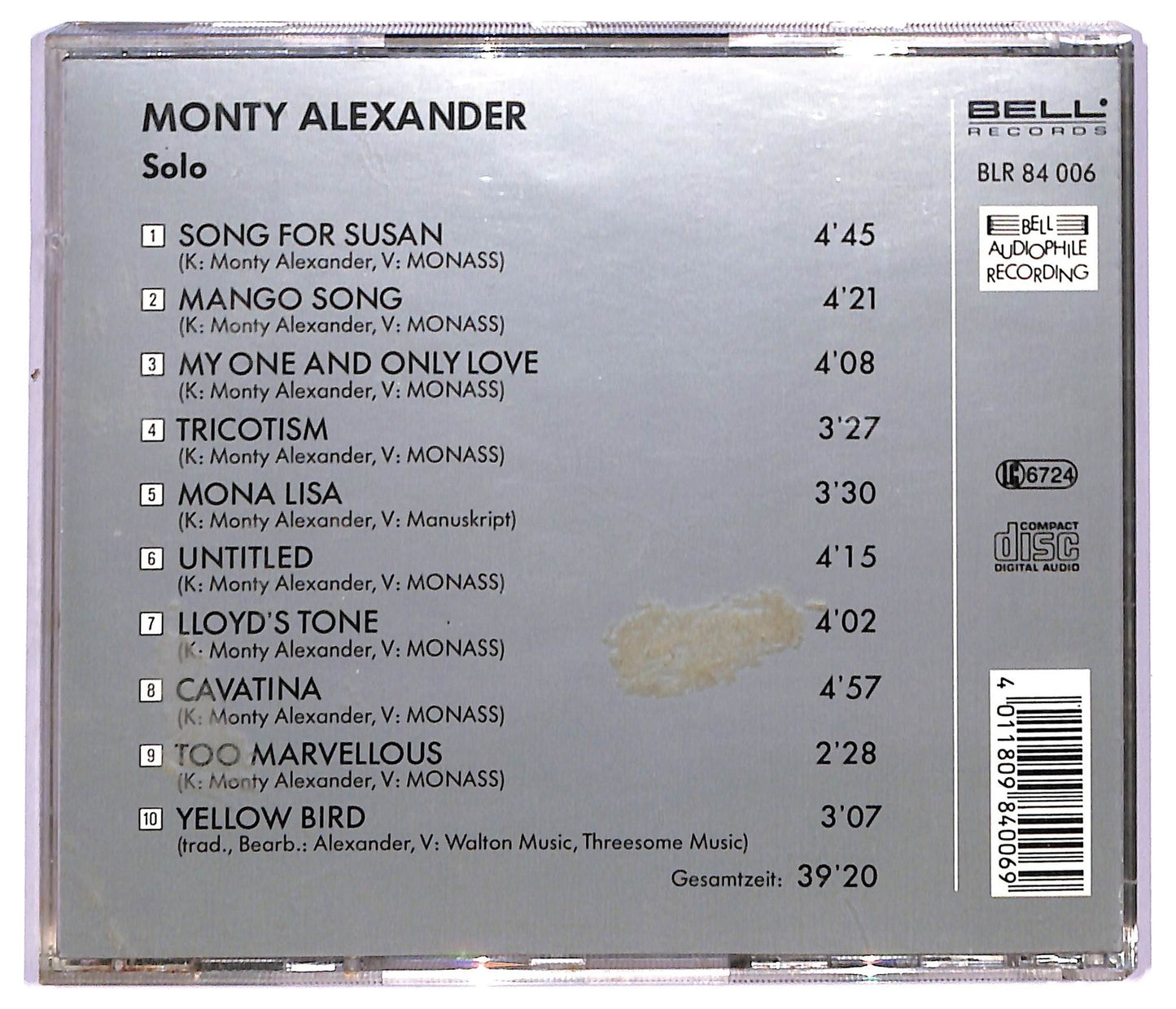 EBOND Monty Alexander - Solo CD CD091146