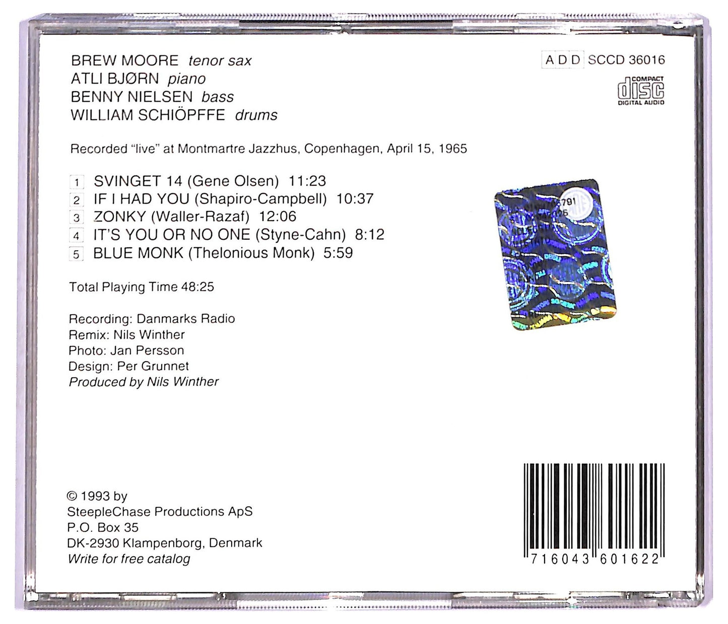 EBOND Brew Moore Quartet - If I Had You CD CD091151