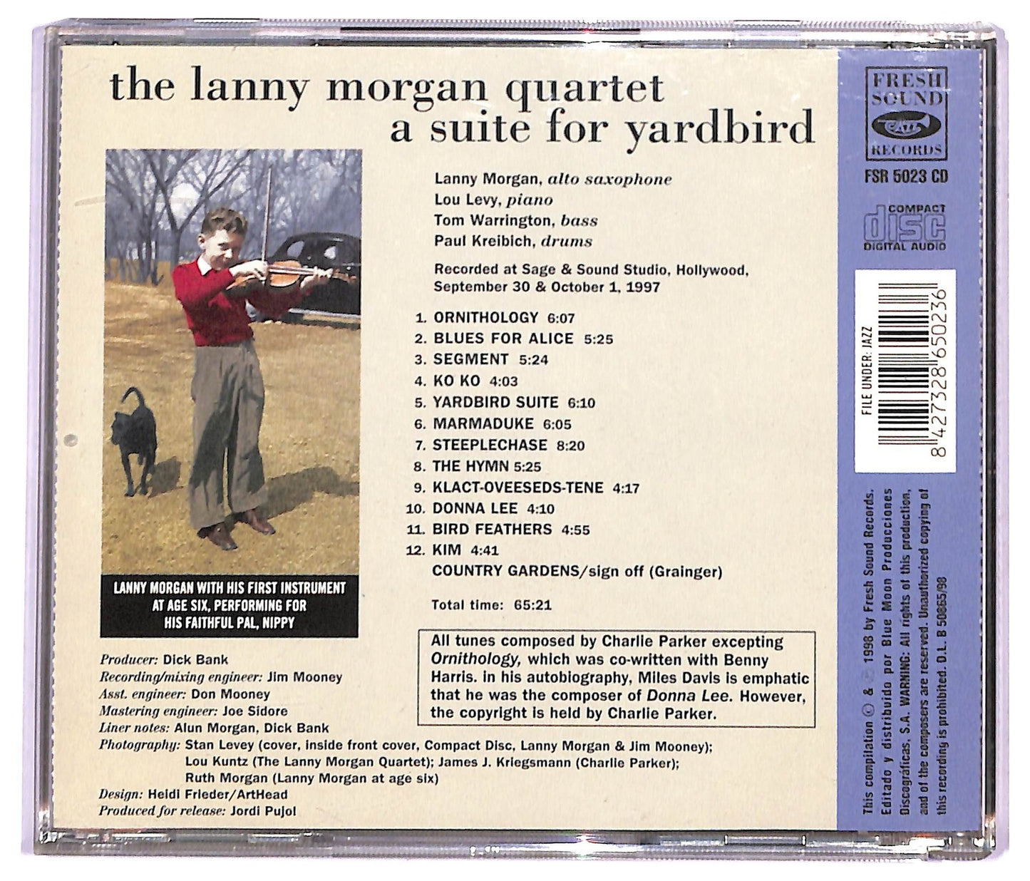EBOND Lanny Morgan - A Suite For Yardbird CD CD091214