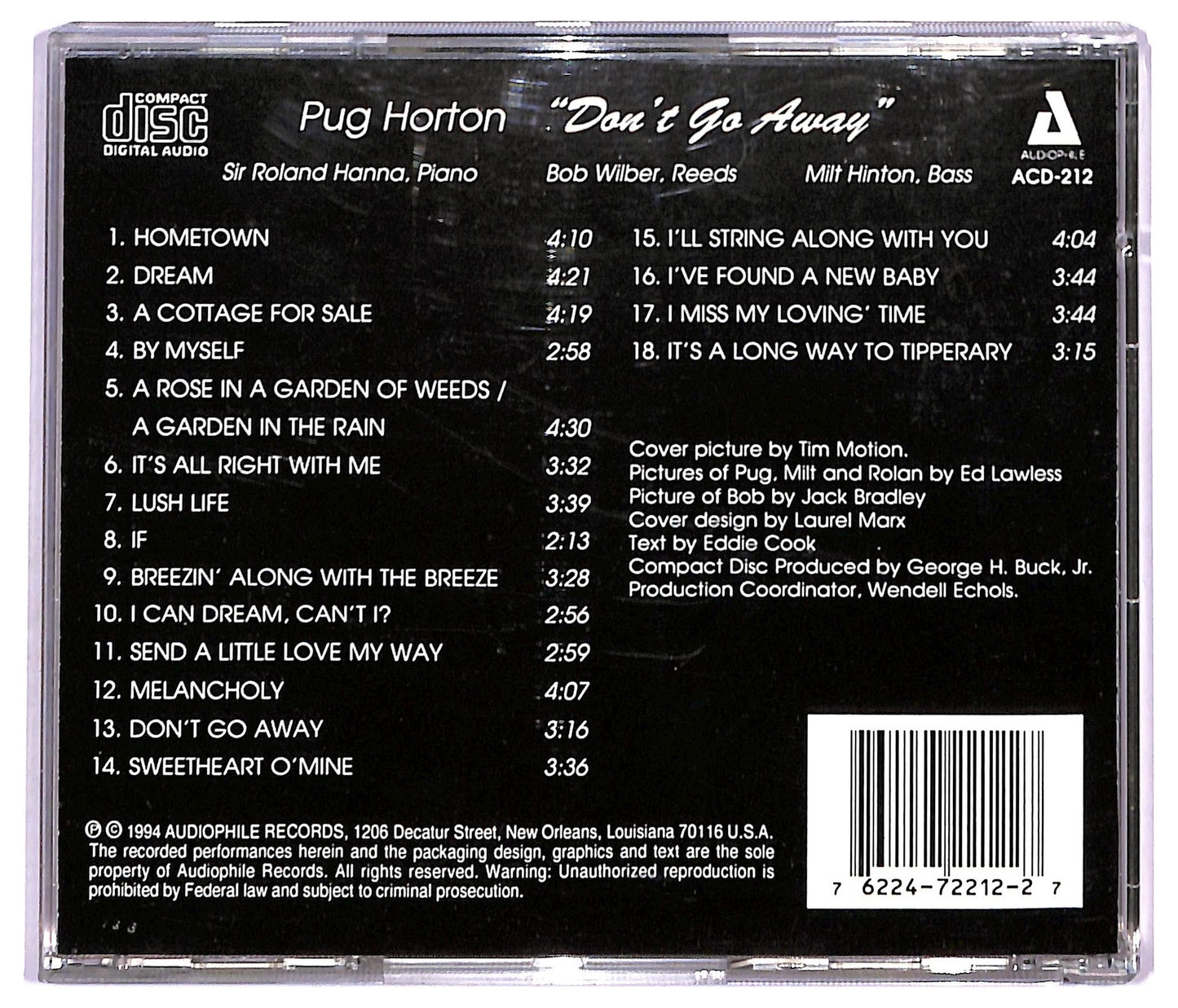 EBOND Pug Horton - Don't Go Away CD CD091218