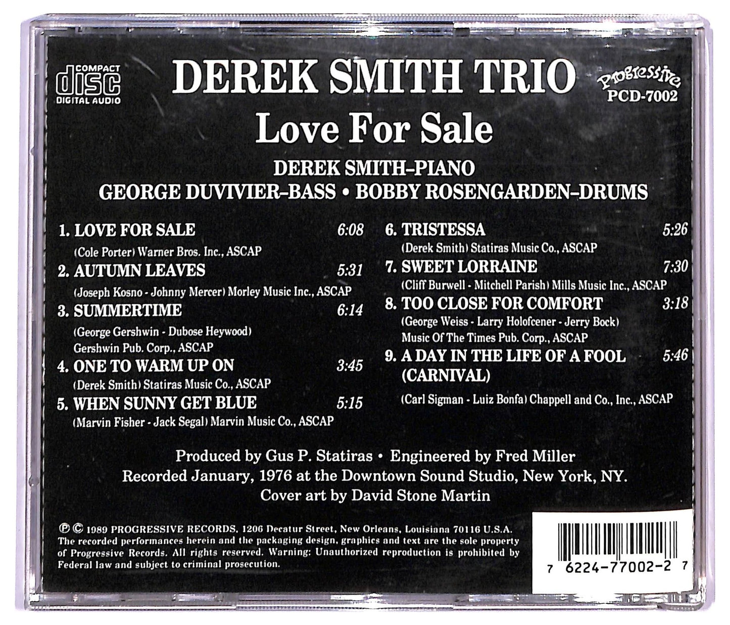 EBOND Derek Smith Trio - Love For Sale CD CD091223