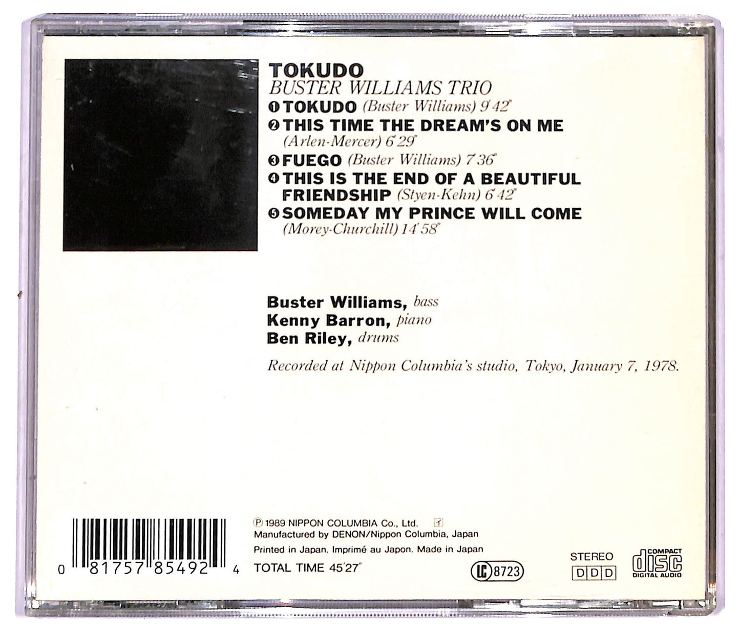 EBOND Buster Williams Trio - Tokudo CD CD091224