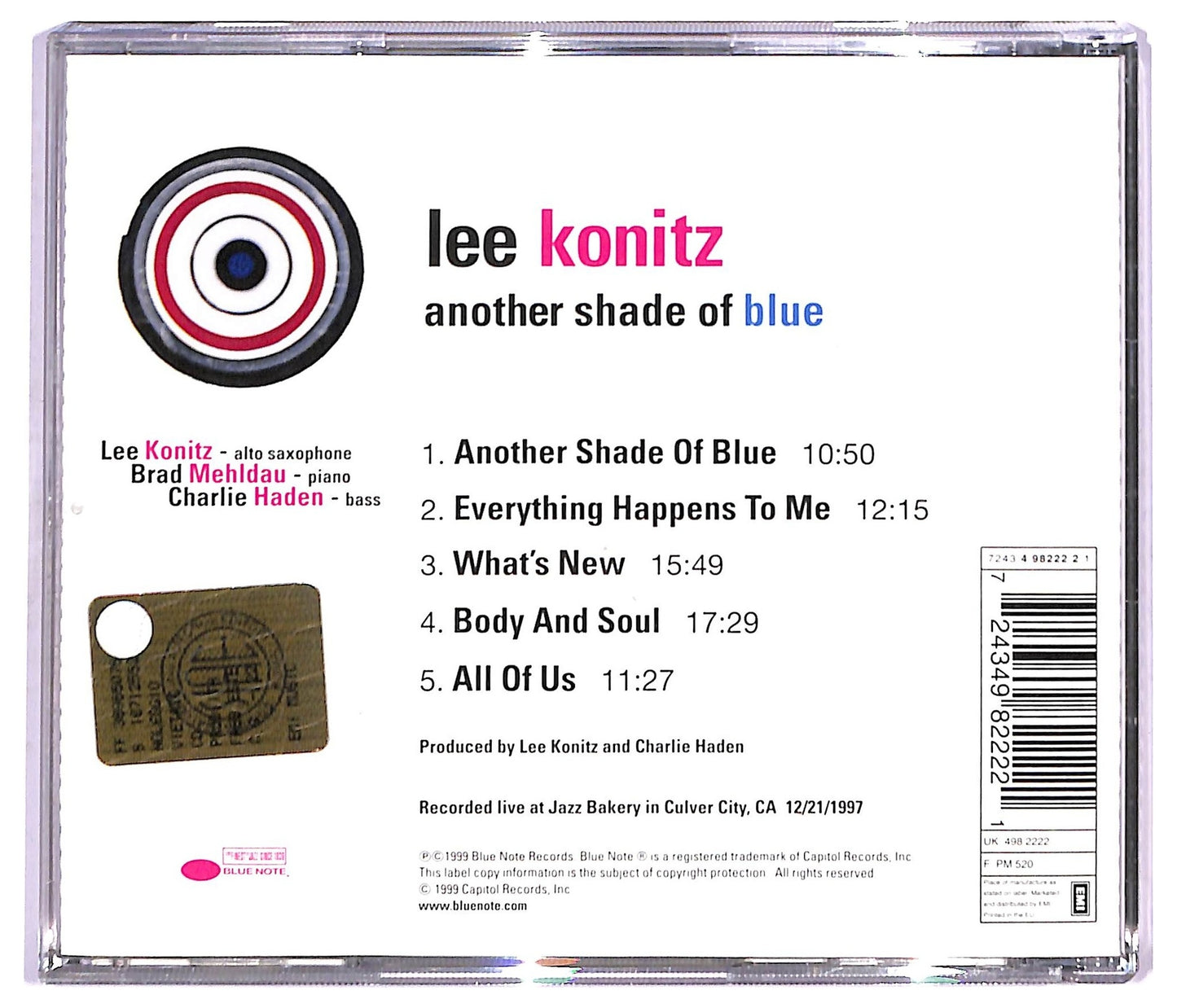 EBOND Lee Konitz - Another Shade Of Blue CD CD091250
