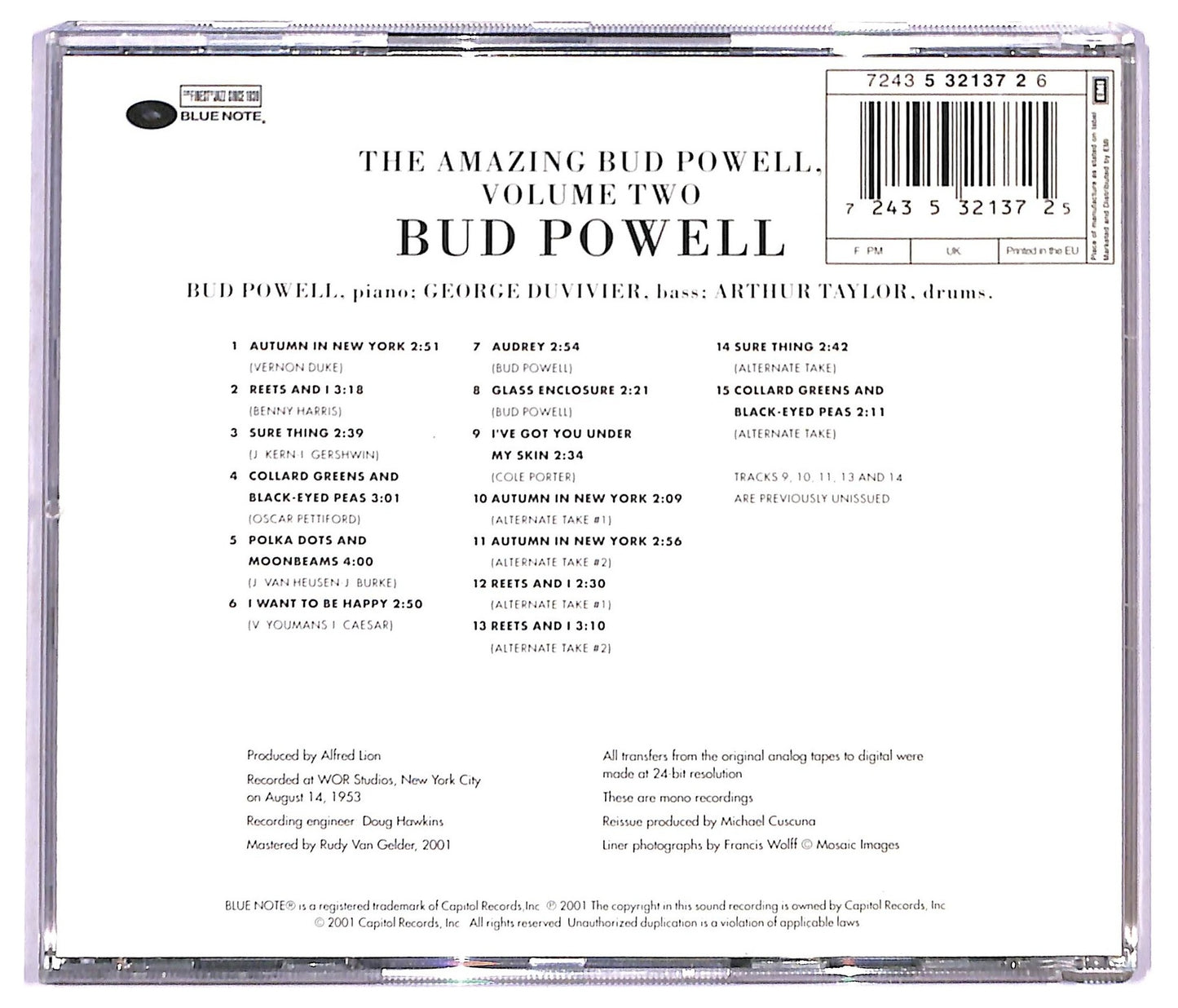 EBOND Bud Powell - The Amazing Bud Powell, Volume Two CD CD091317
