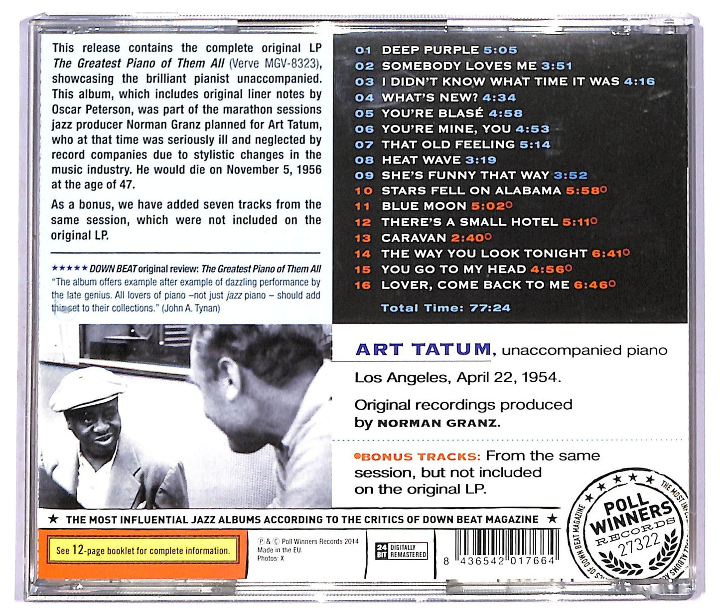 EBOND Art Tatum - The Greatest Piano Of Them All CD CD091350