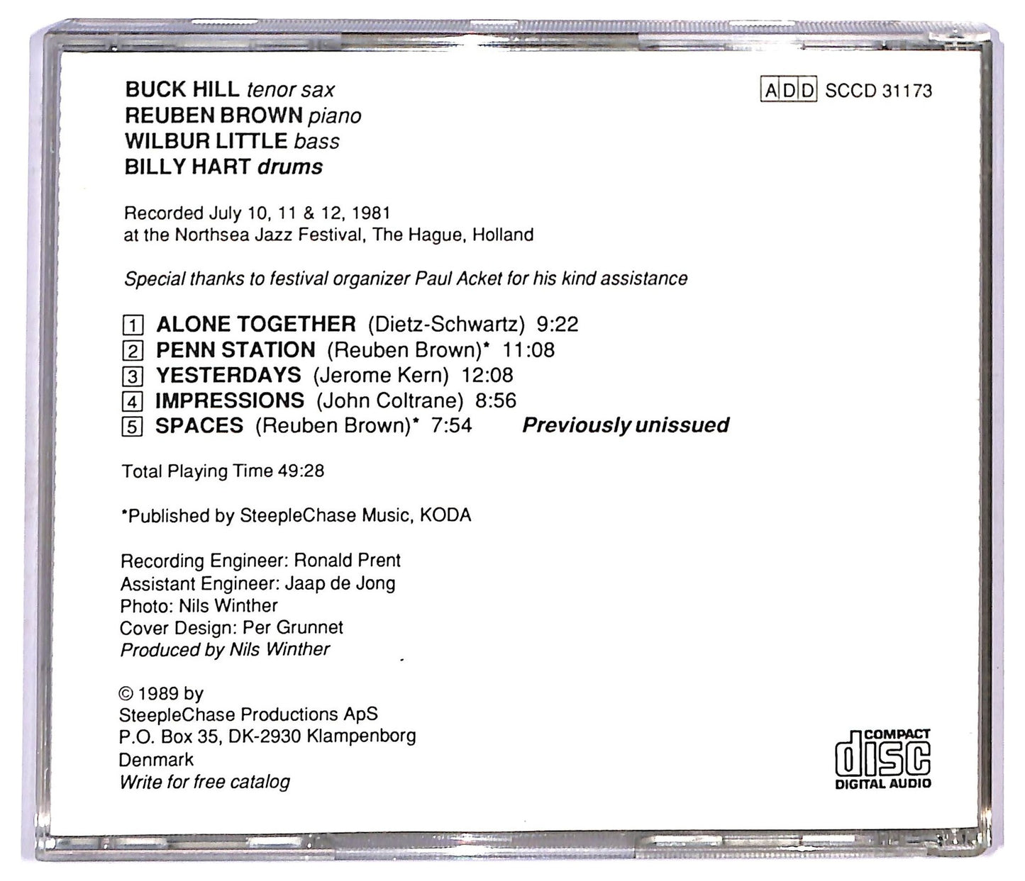 EBOND Buck Hill Quartet - Impressions CD CD091353