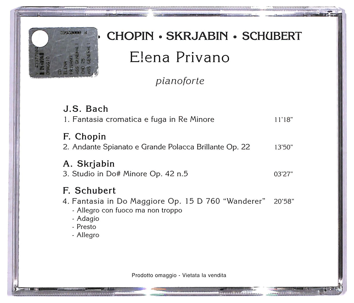 EBOND Elena Privano - Pianoforte CD CD091447
