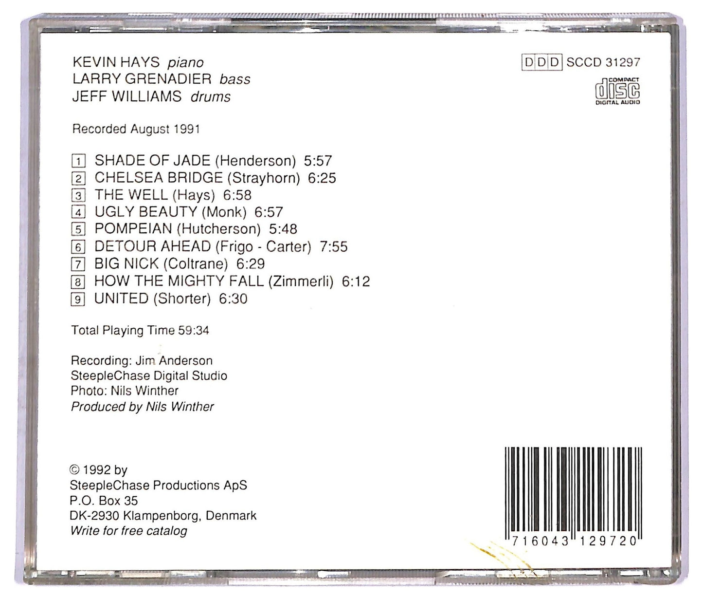 EBOND Kevin Hays Trio - Ugly Beauty CD CD091459