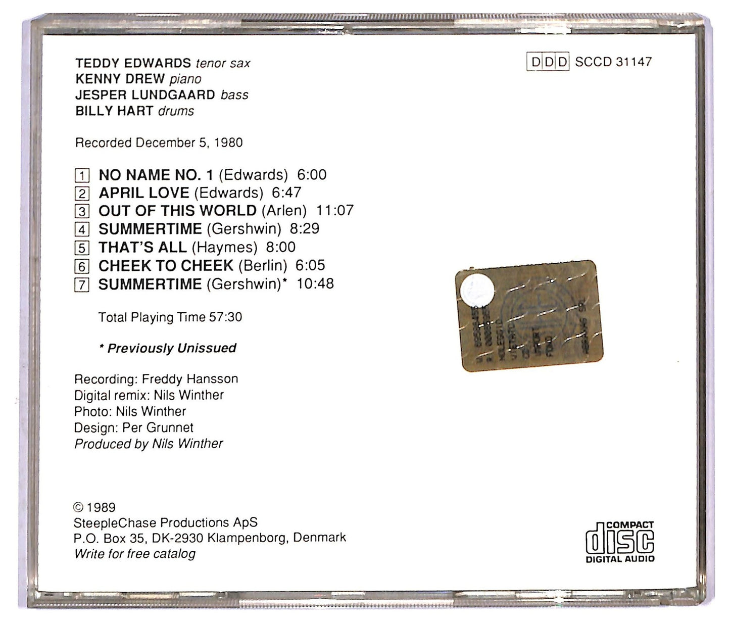 EBOND Teddy Edwards Quartet - Out Of This World CD CD091460