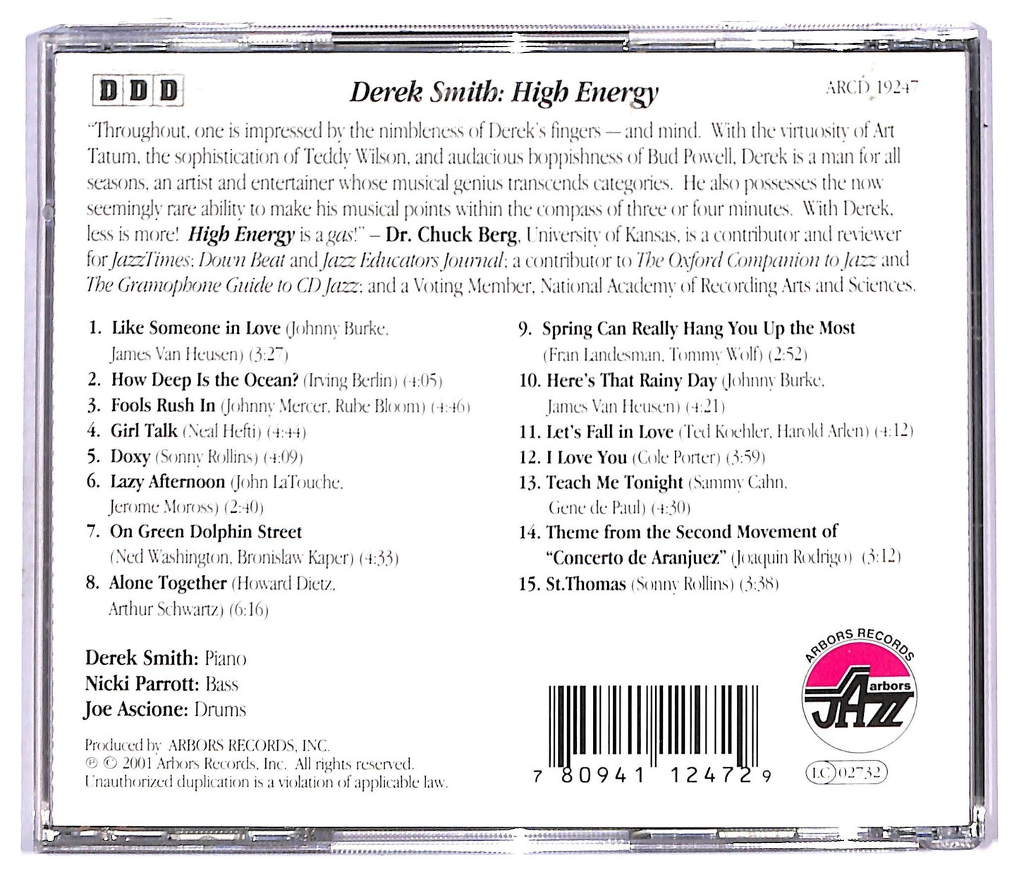 EBOND Derek Smith - High Energy CD CD091465