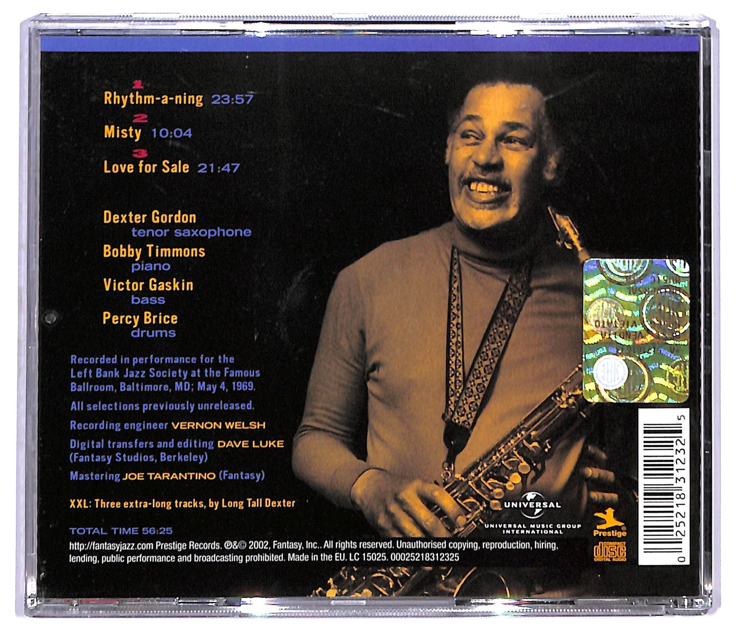 EBOND Dexter Gordon - XXL - Live At The Left Bank CD CD091503