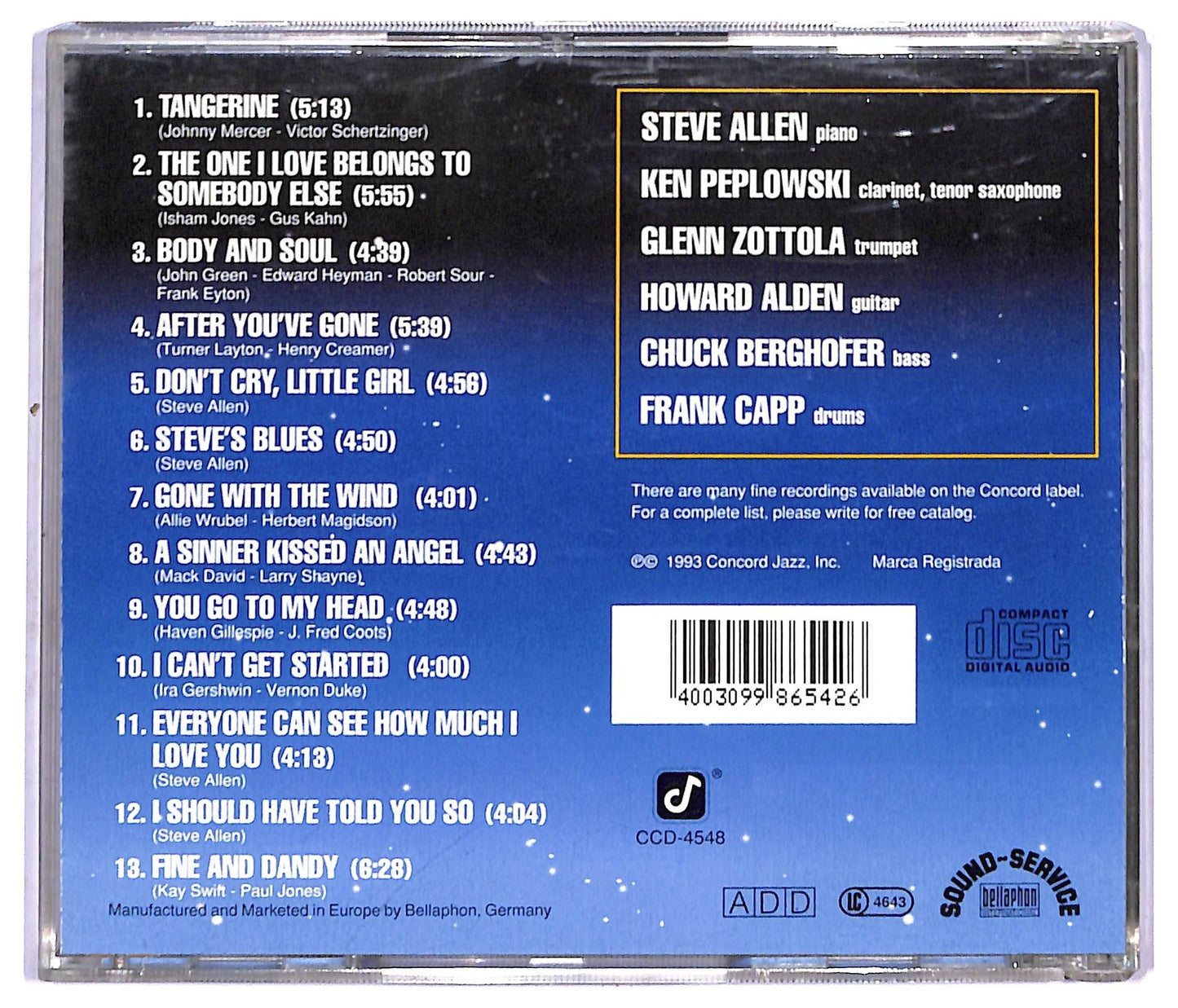 EBOND Steve Allen - Steve Allen Plays Jazz Tonight CD CD091505