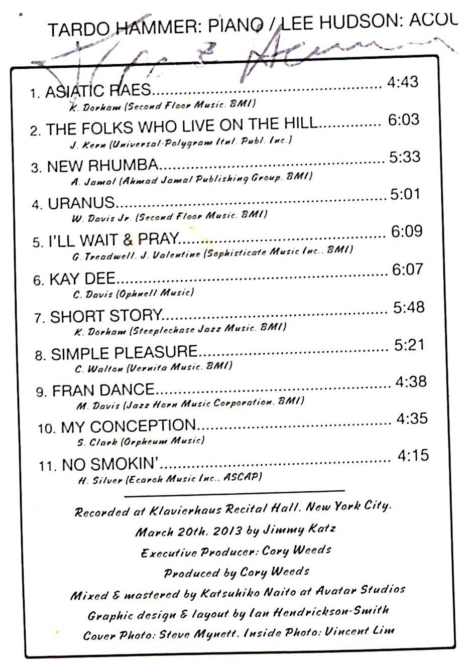 EBOND Tardo Hammer - Simple Pleasure CD CD091530