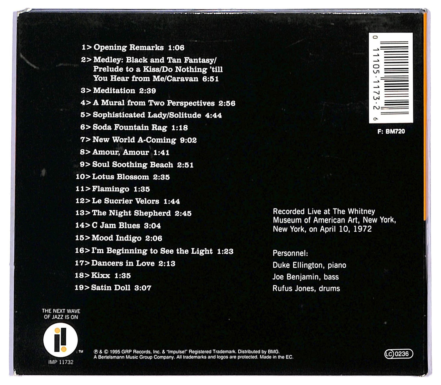 EBOND Duke Ellington - Live At The Whitney CD CD091531