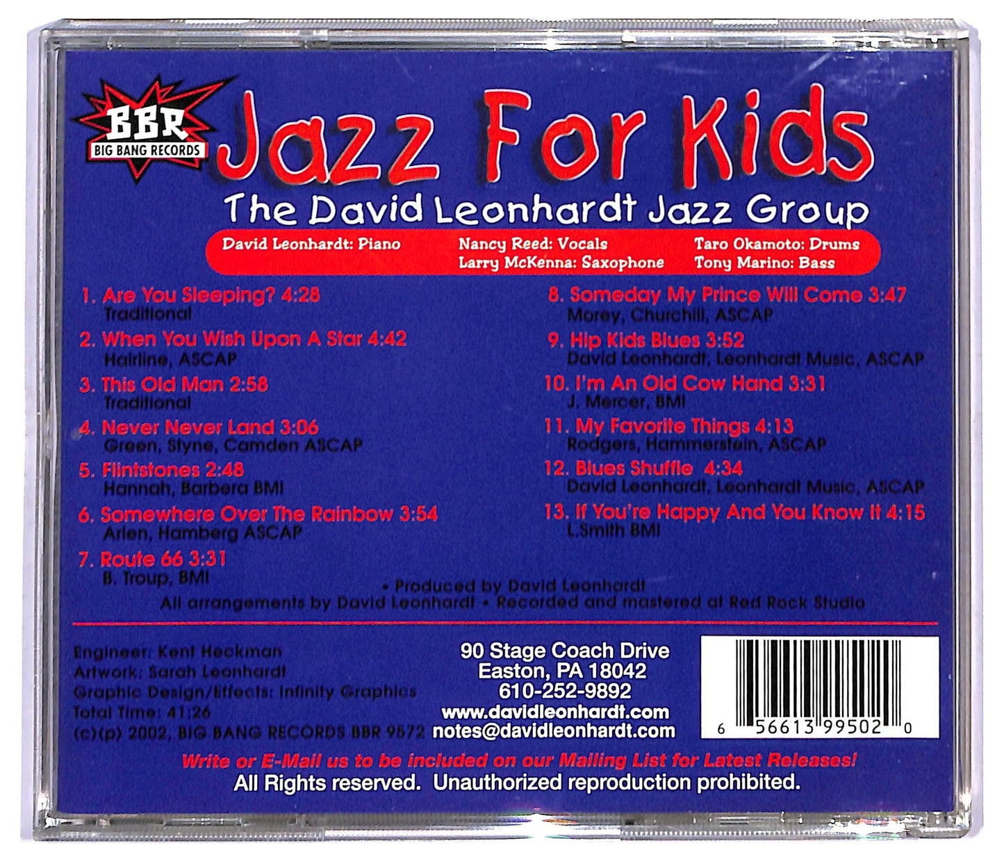 EBOND The David Leonhardt Jazz Group - Jazz For Kids CD CD091535