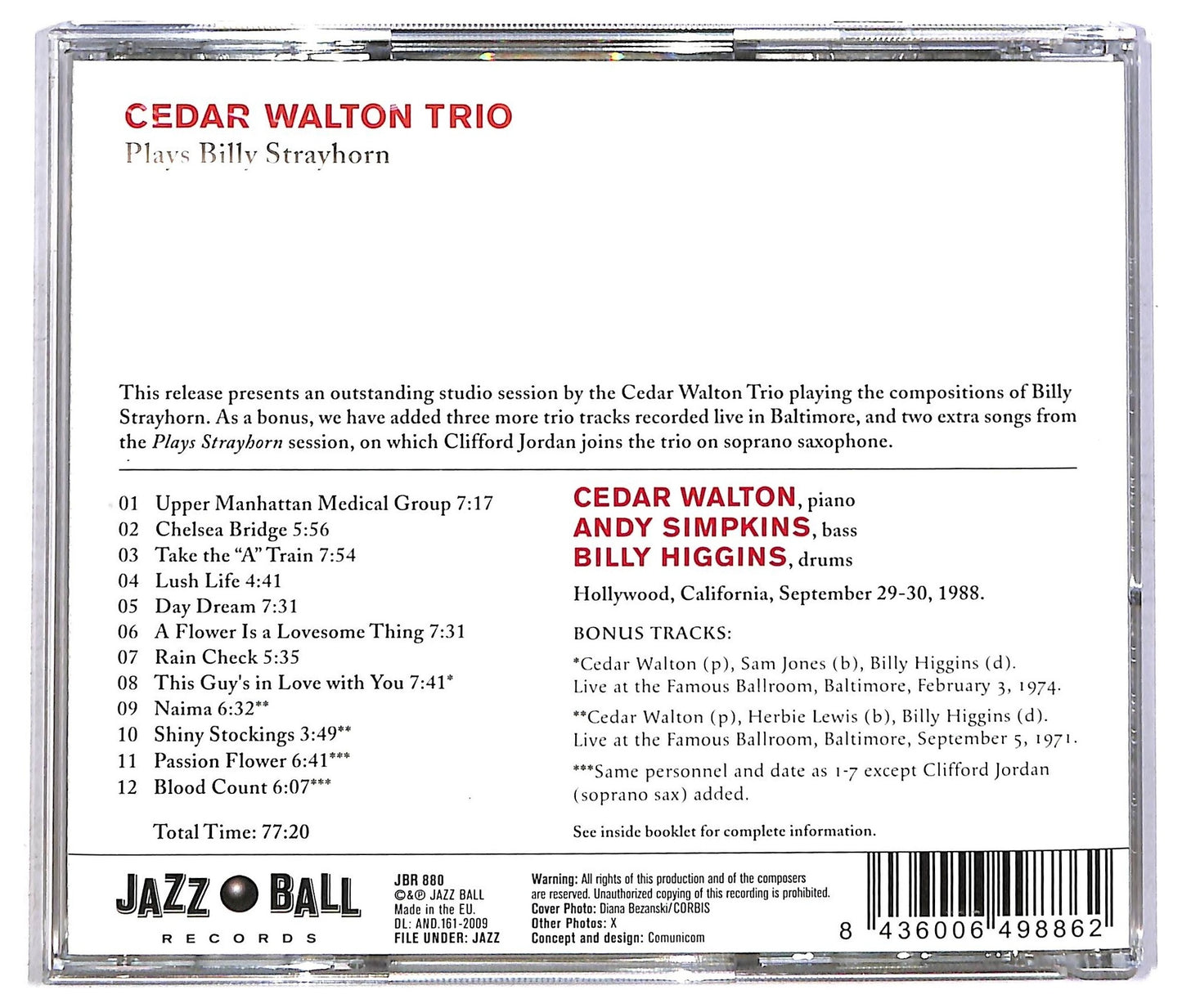 EBOND Cedar Walton Trio - Plays Billy Strayhorn CD CD091605