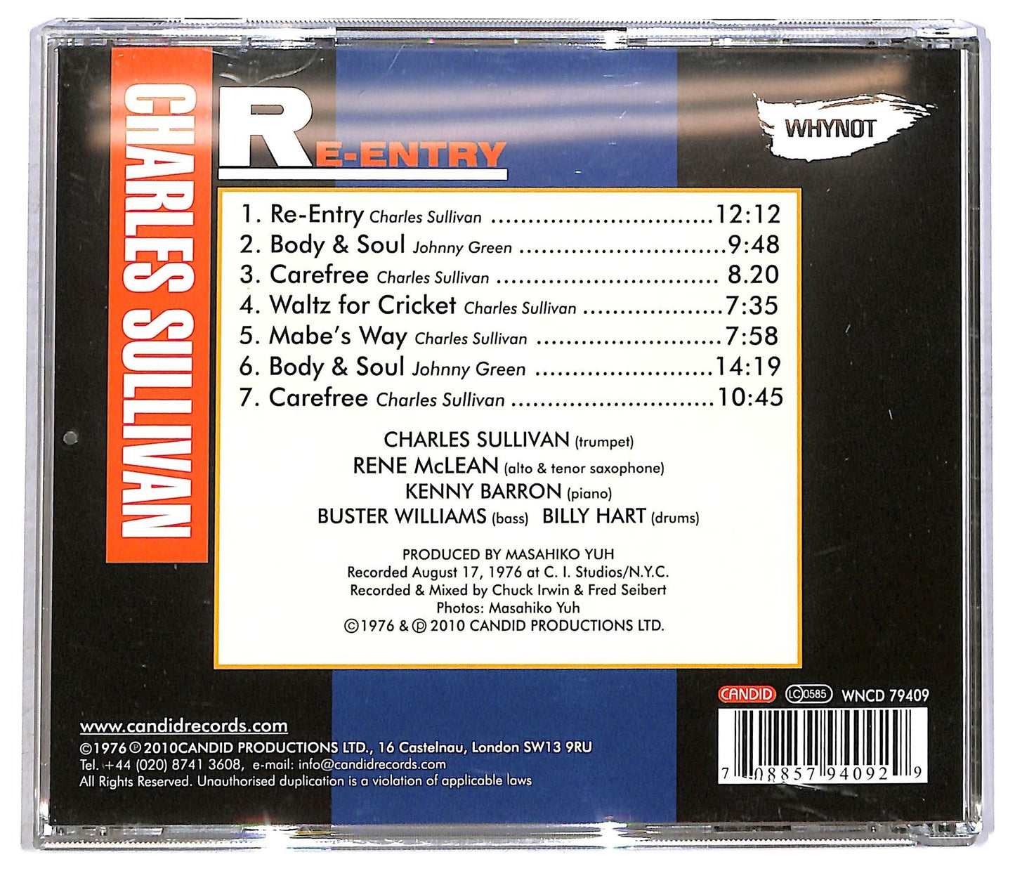 EBOND Charles Sullivan - Re-Entry CD CD091606