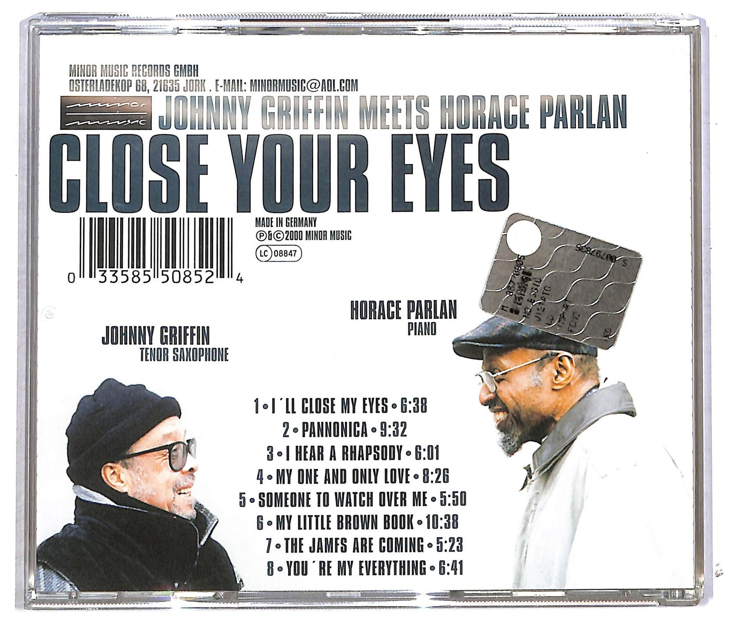 EBOND Johnny Griffin Meets Horace Parlan - Close Your Eyes CD CD091641