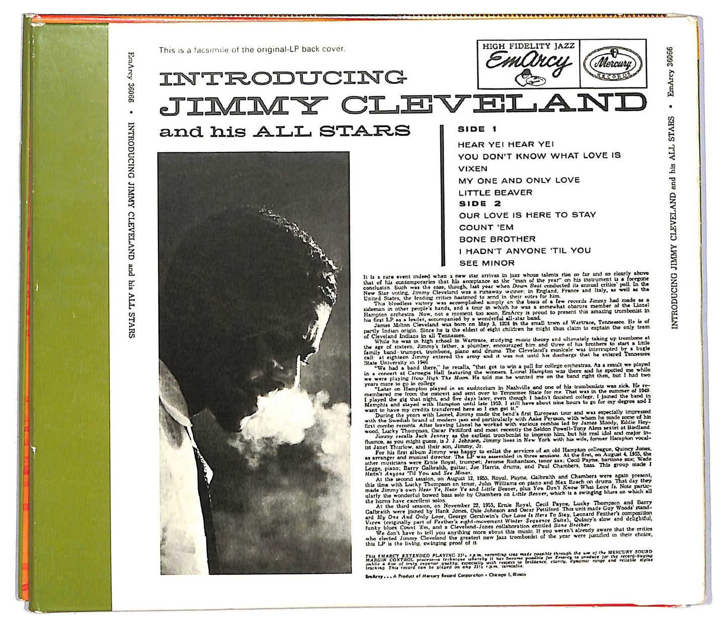 EBOND Jimmy Cleveland And His All Stars - Introducing Jimmy Cleveland And His All Stars CD CD091645