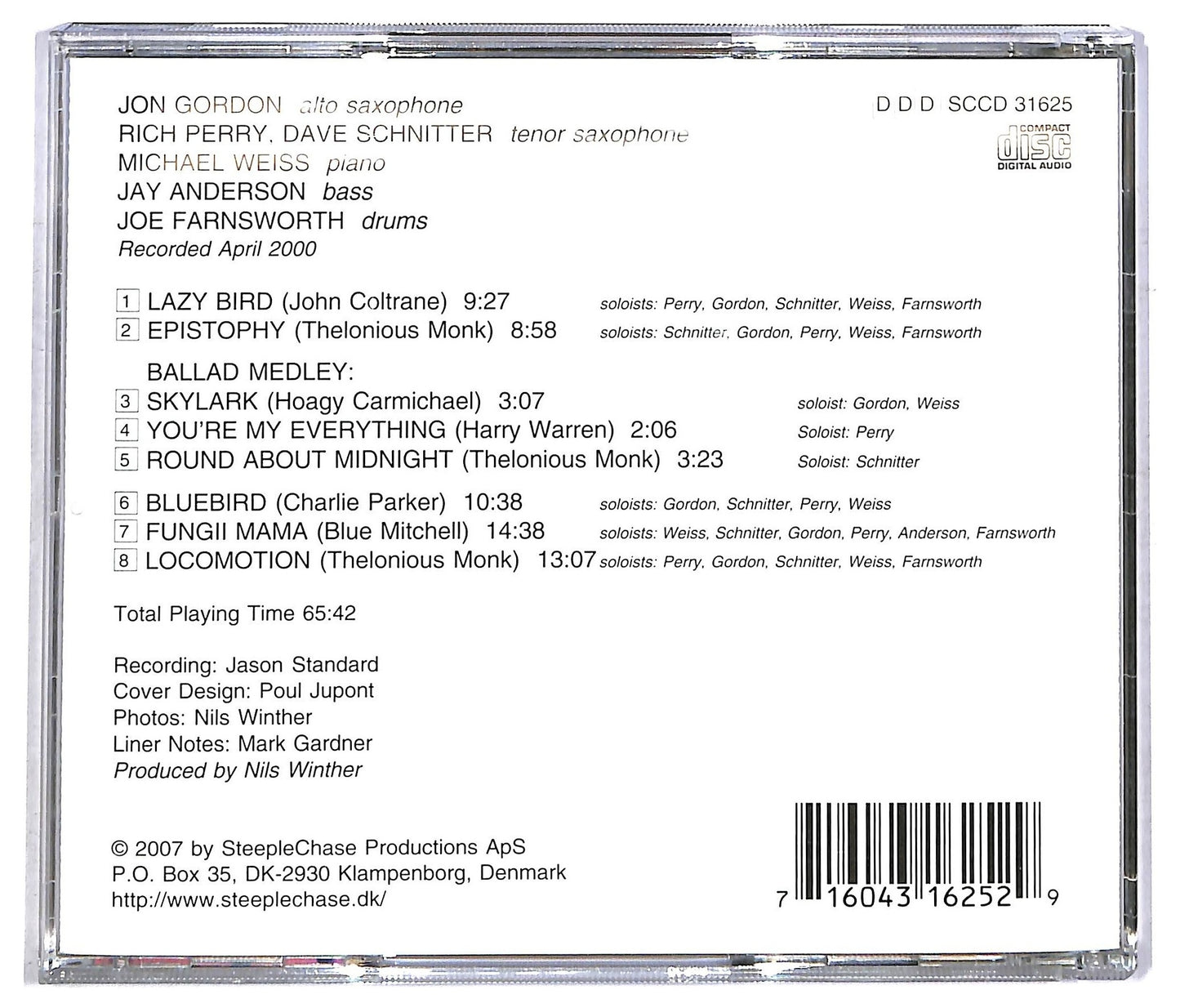 EBOND Jon Gordon - SteepleChase Jam Session Volume 24 CD CD091664