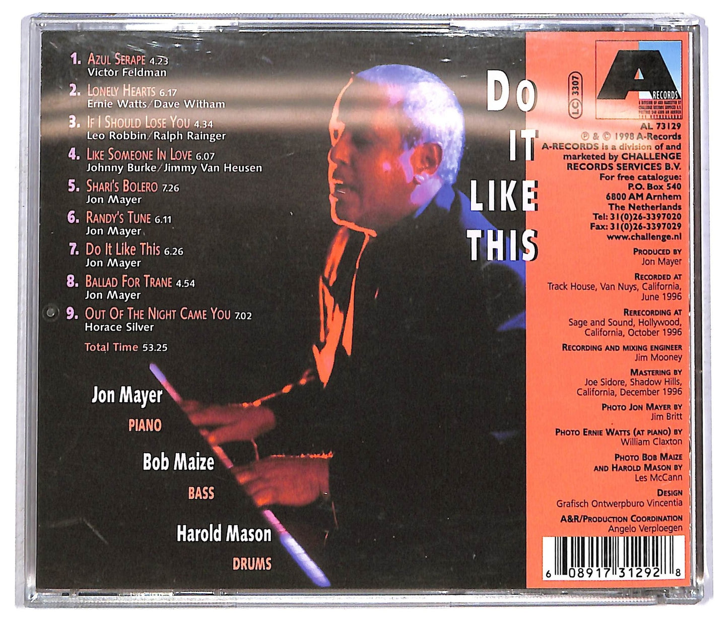 EBOND Jon Mayer Trio With Special Guest Ernie Watts - Do It Like This CD CD091704