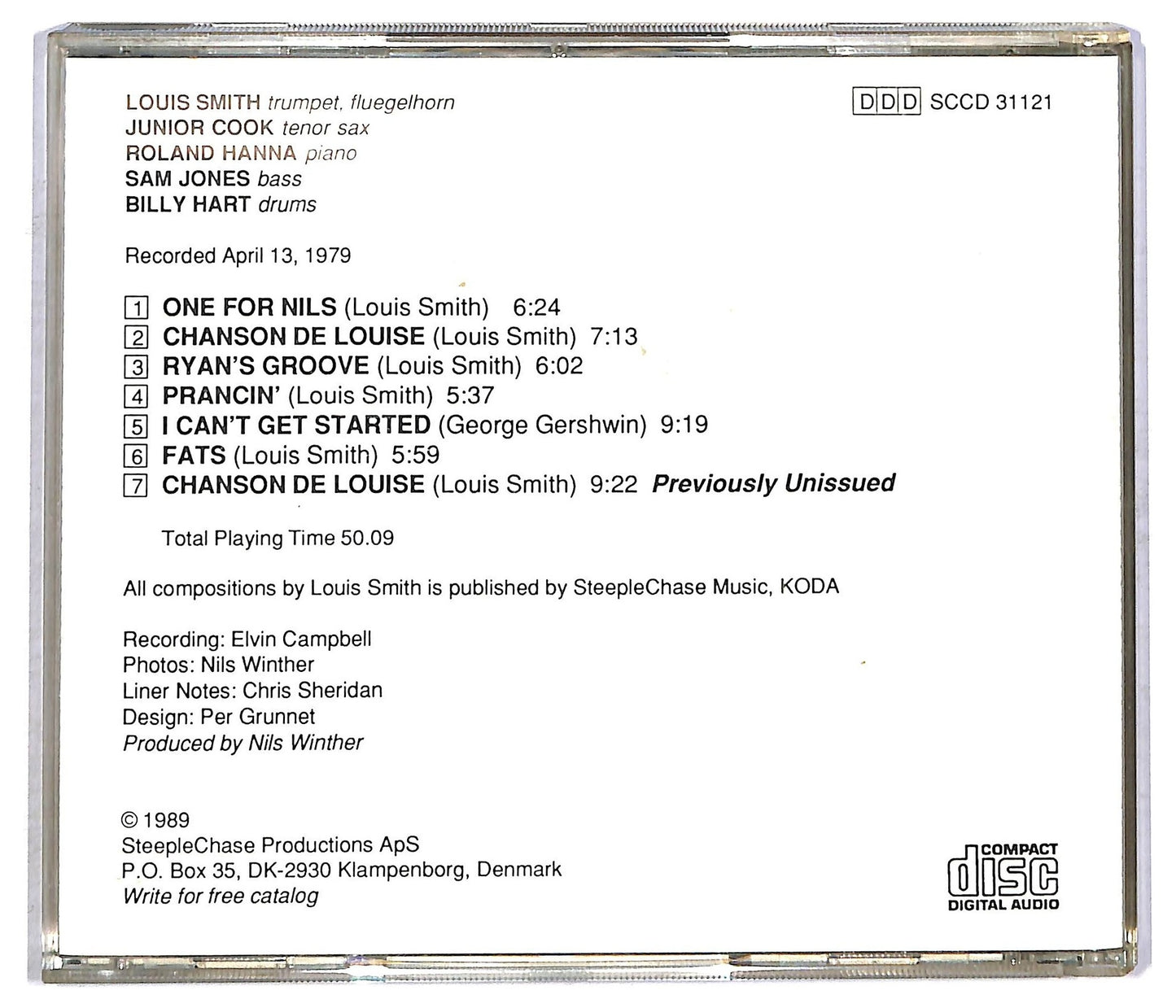 EBOND Louis Smith Quintet - Prancin' CD CD091711