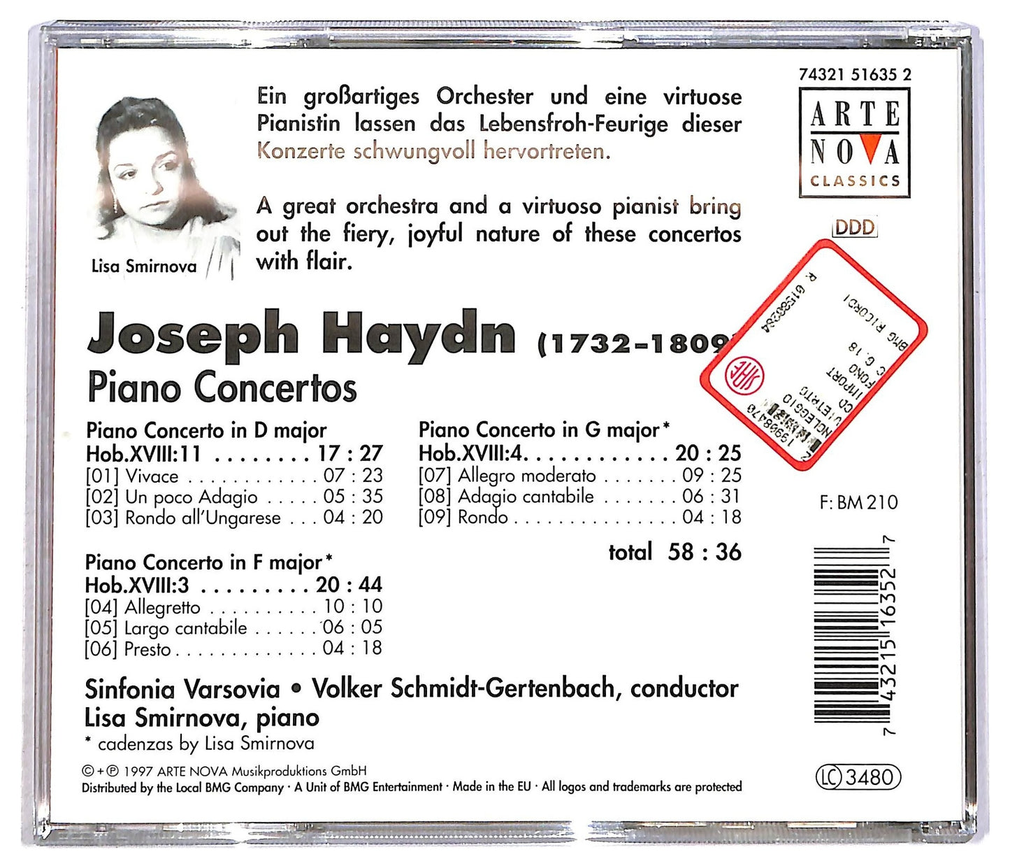 EBOND Joseph Haydn - Piano Concertos CD CD091733