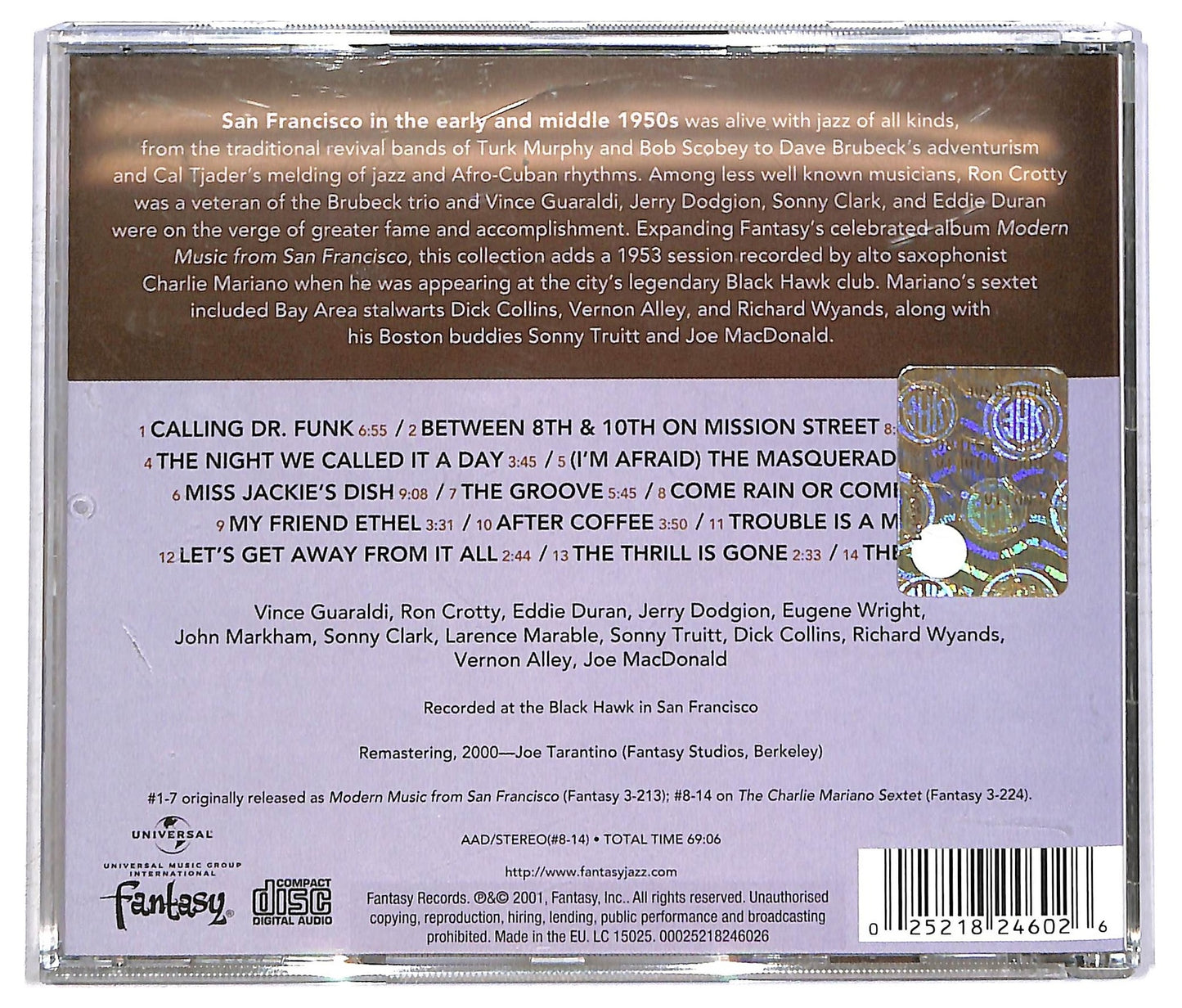 EBOND Various - The Jazz Scene: San Francisco CD CD091744