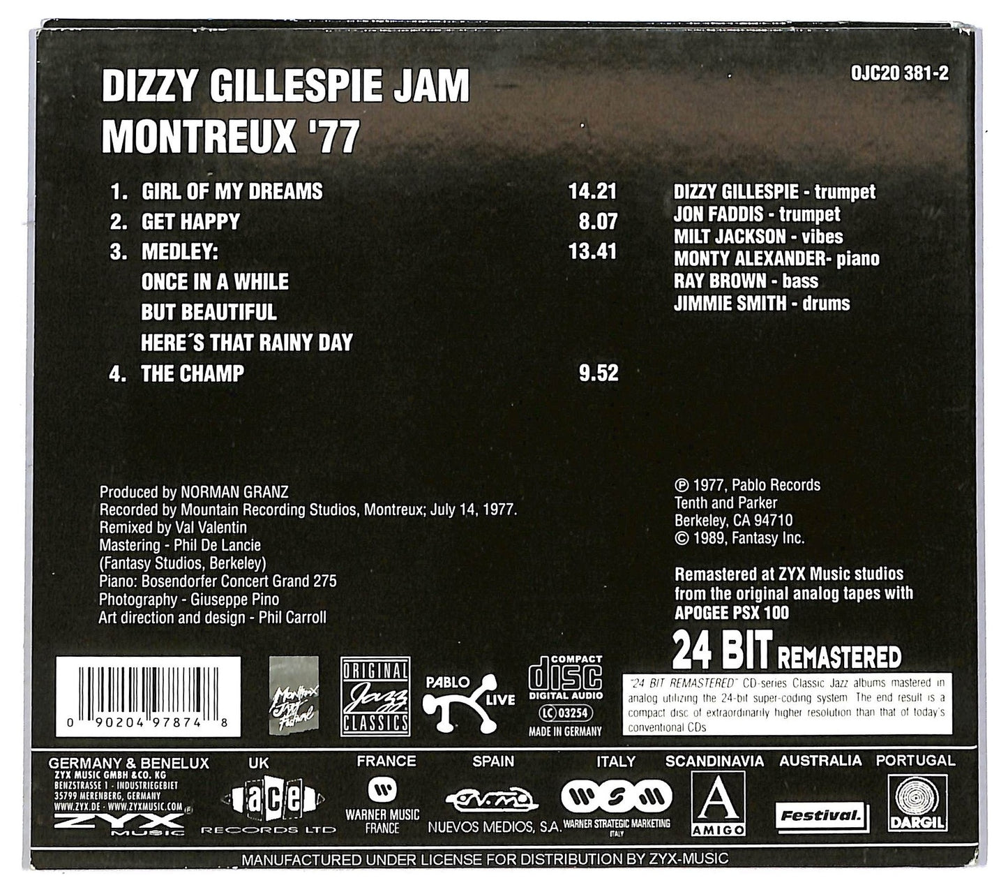 EBOND Dizzy Gillespie Jam - Montreux '77 CD CD091752