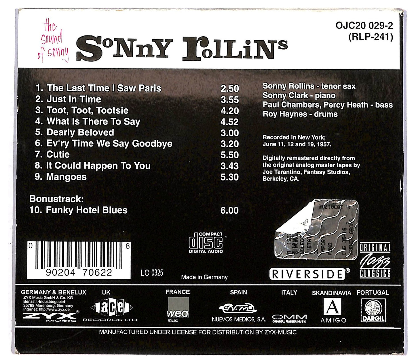 EBOND Sonny Rollins - The Sound Of Sonny CD CD091803