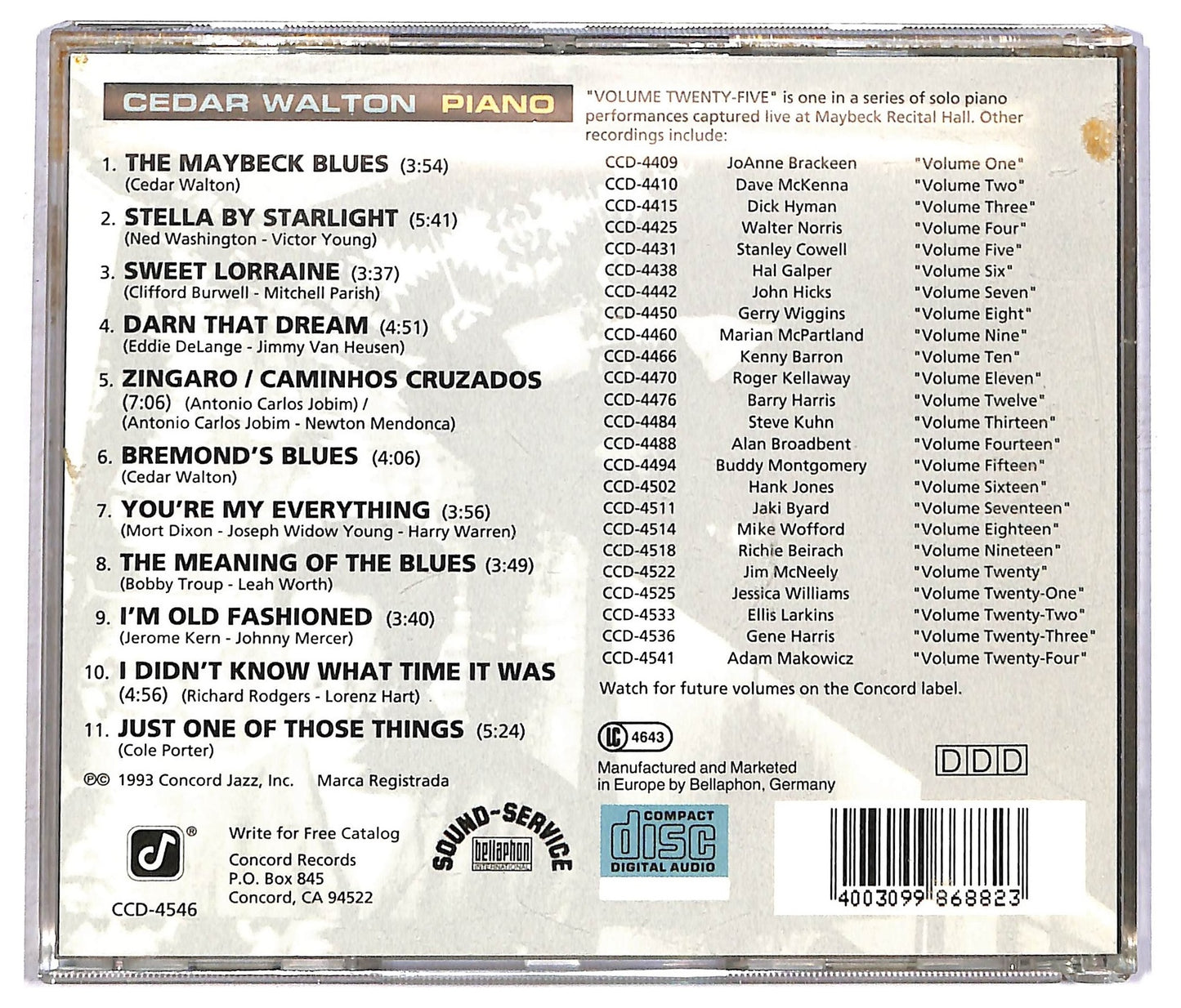 EBOND Cedar Walton - At Maybeck CD CD091810