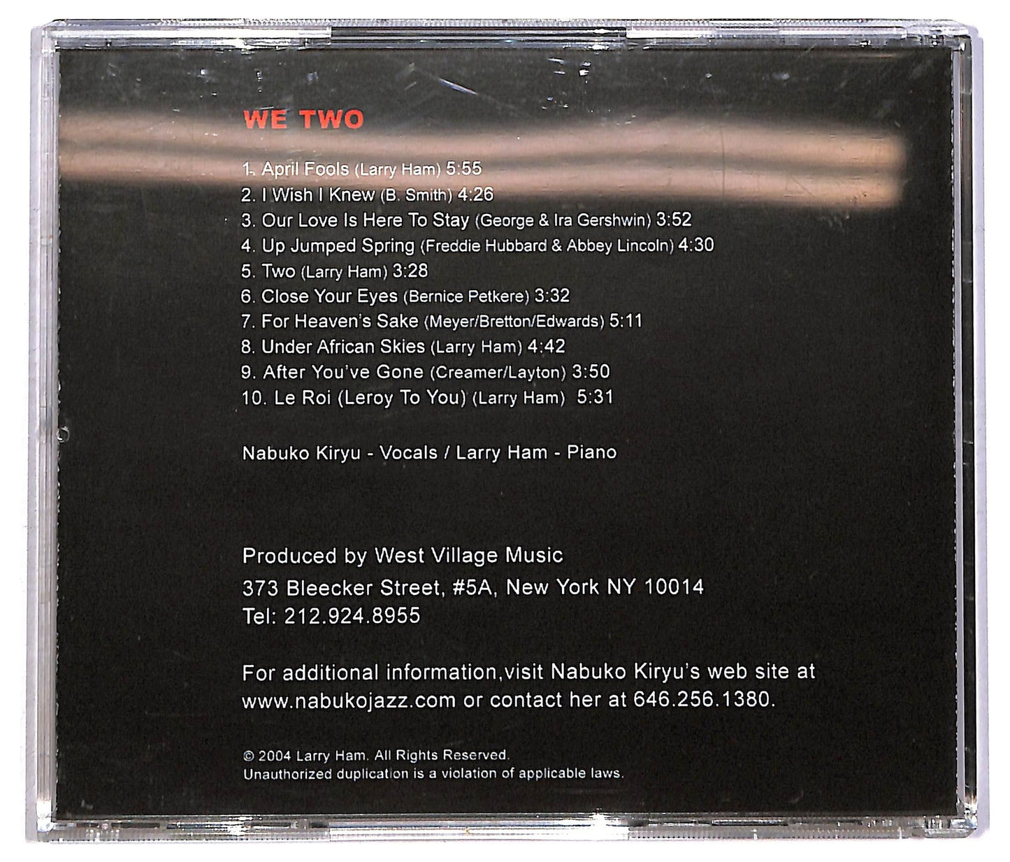 EBOND Nabuko Kiryu & Larry Ham - We Two CD CD091813
