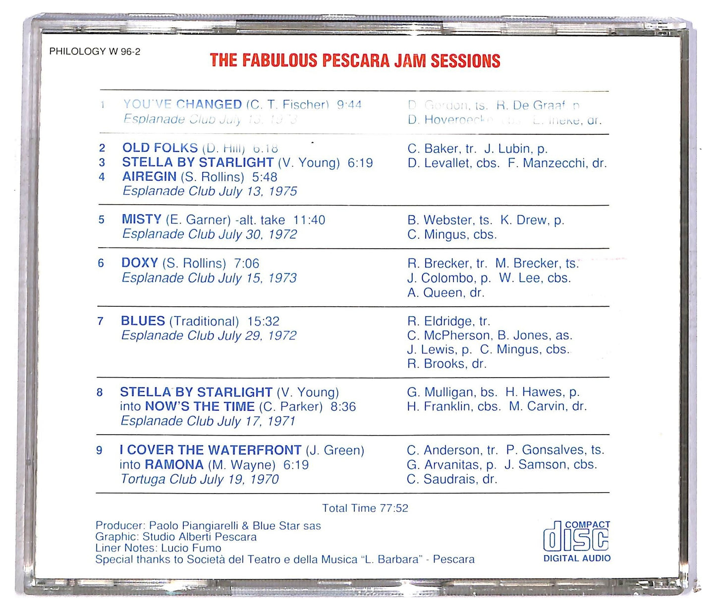 EBOND Various -The Fabulous Pescara Jam Sessions (1970-1975) CD CD091821