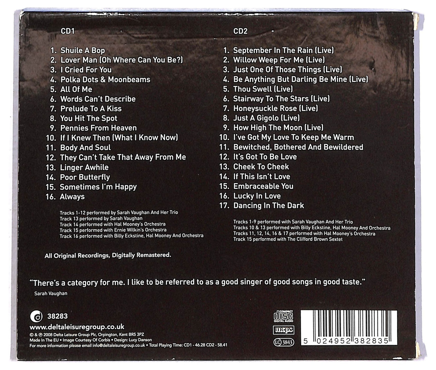 EBOND Sarah Vaughan - Jazz Manifesto CD CD091831