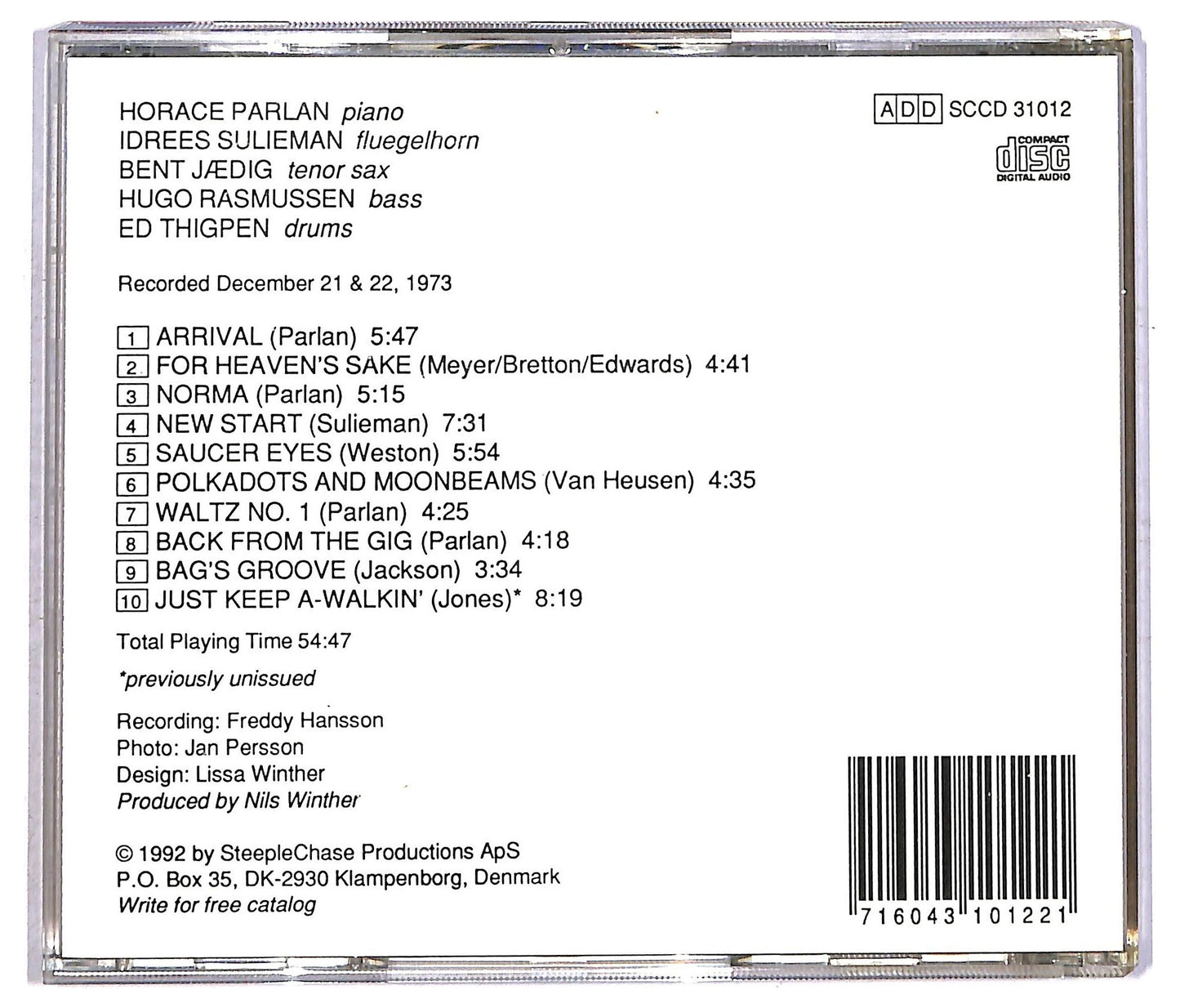 EBOND Horace Parlan - Arrival CD CD091920