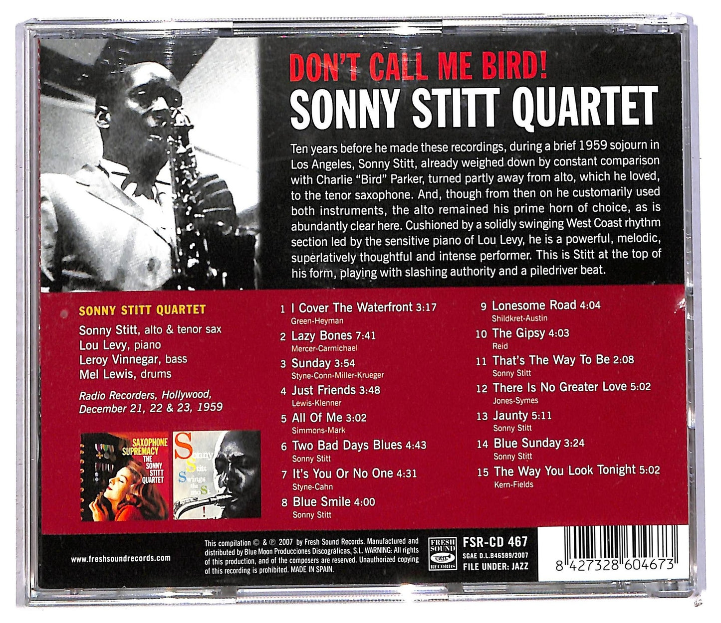 EBOND Sonny Stitt Quartet - Don't Call Me Bird! CD CD091922