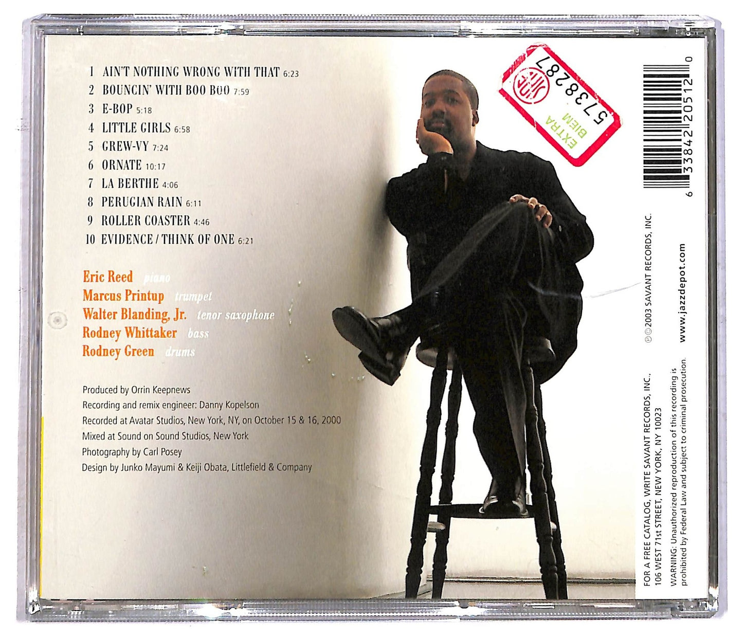 EBOND Eric Reed & The Quintet - E-bop CD CD091930