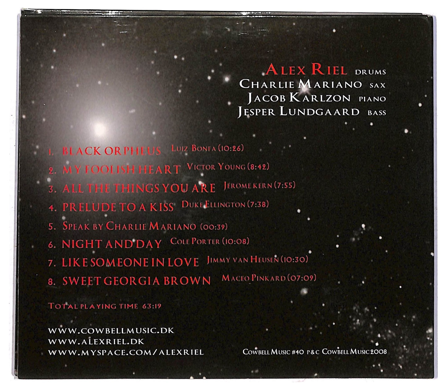 EBOND Alex Riel Quartet featuring Charlie Mariano - Live At Stars CD CD091942