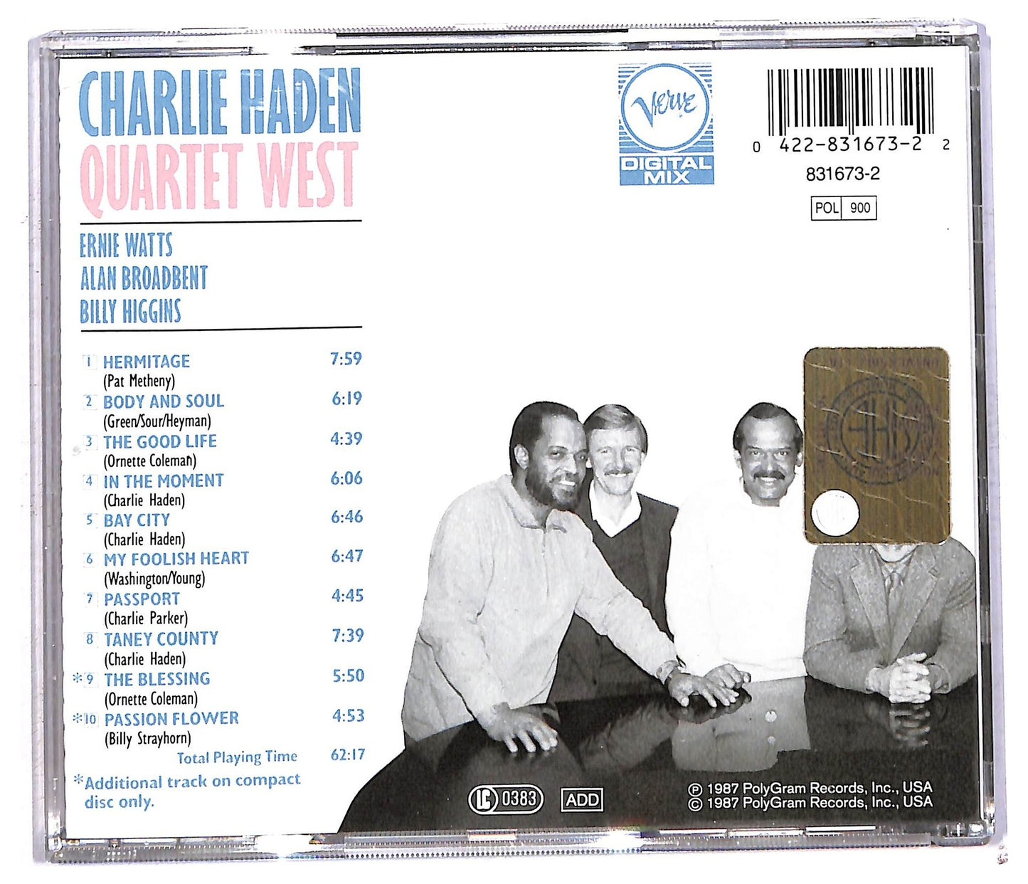 EBOND Charlie Haden - Quartet West CD CD091951