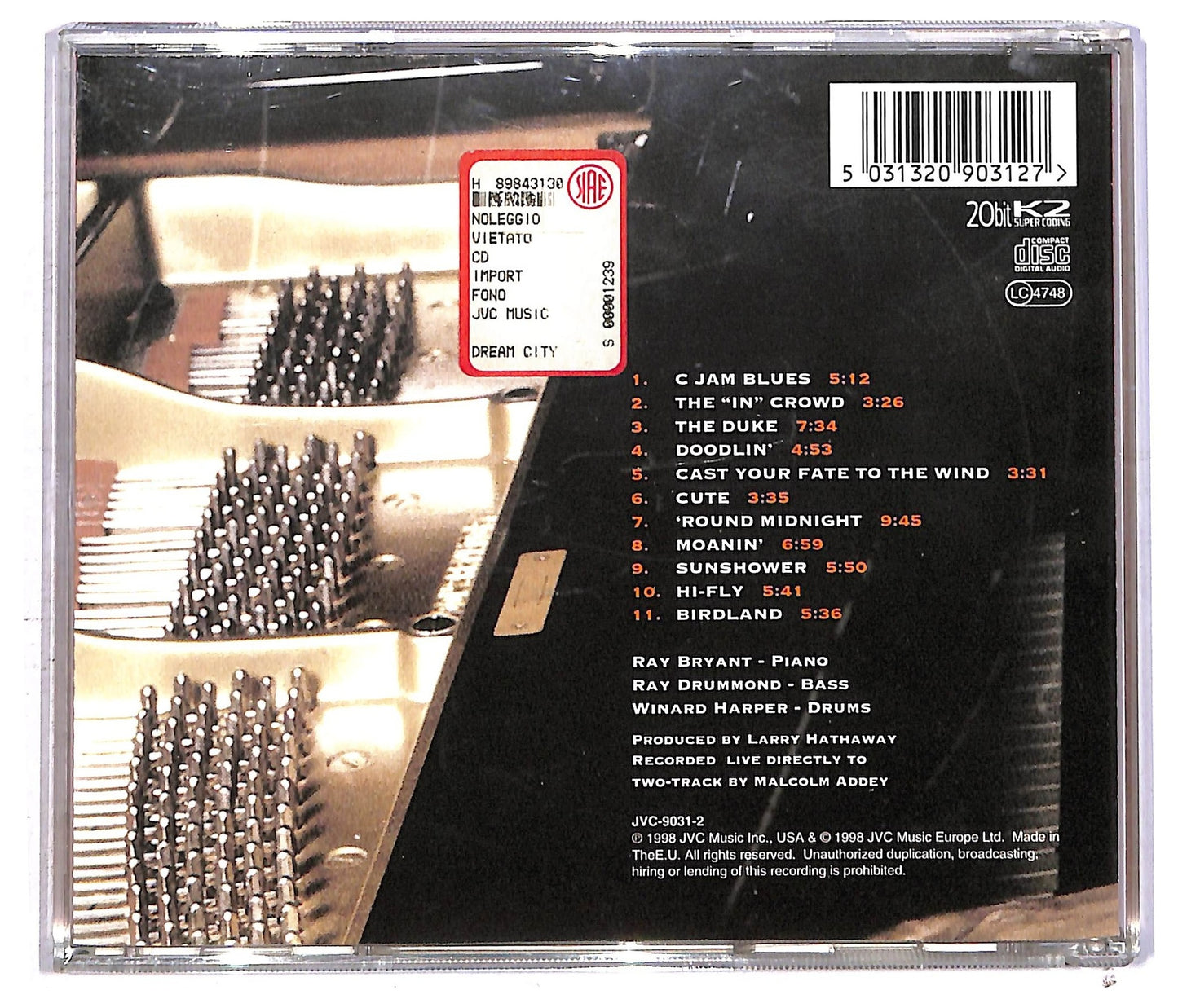 EBOND The Ray Bryant Trio - Ray's Tribute To His Jazz Piano Friends CD CD091966