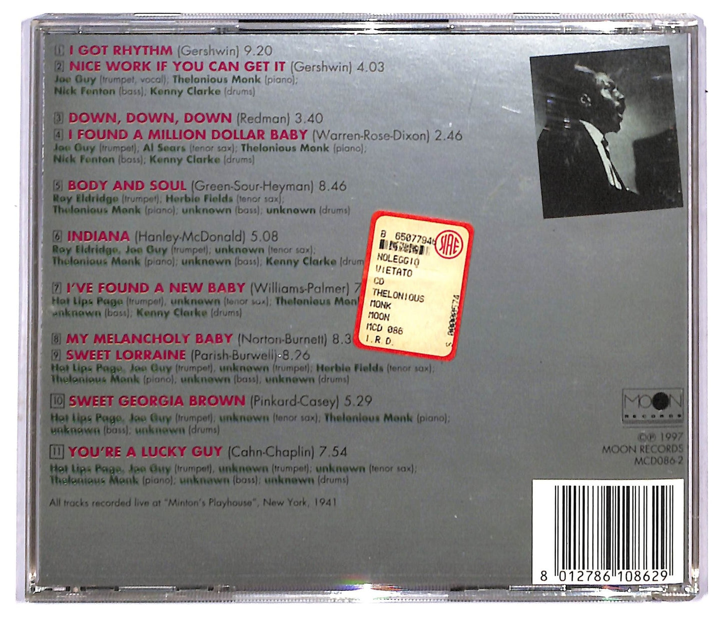 EBOND Thelonious Monk - The Early Thelonious Monk CD CD092004