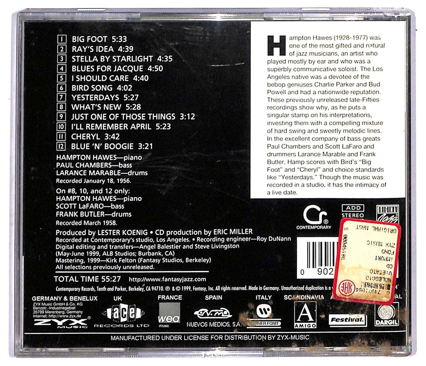 EBOND Hampton Hawes - Bird Song CD CD092020