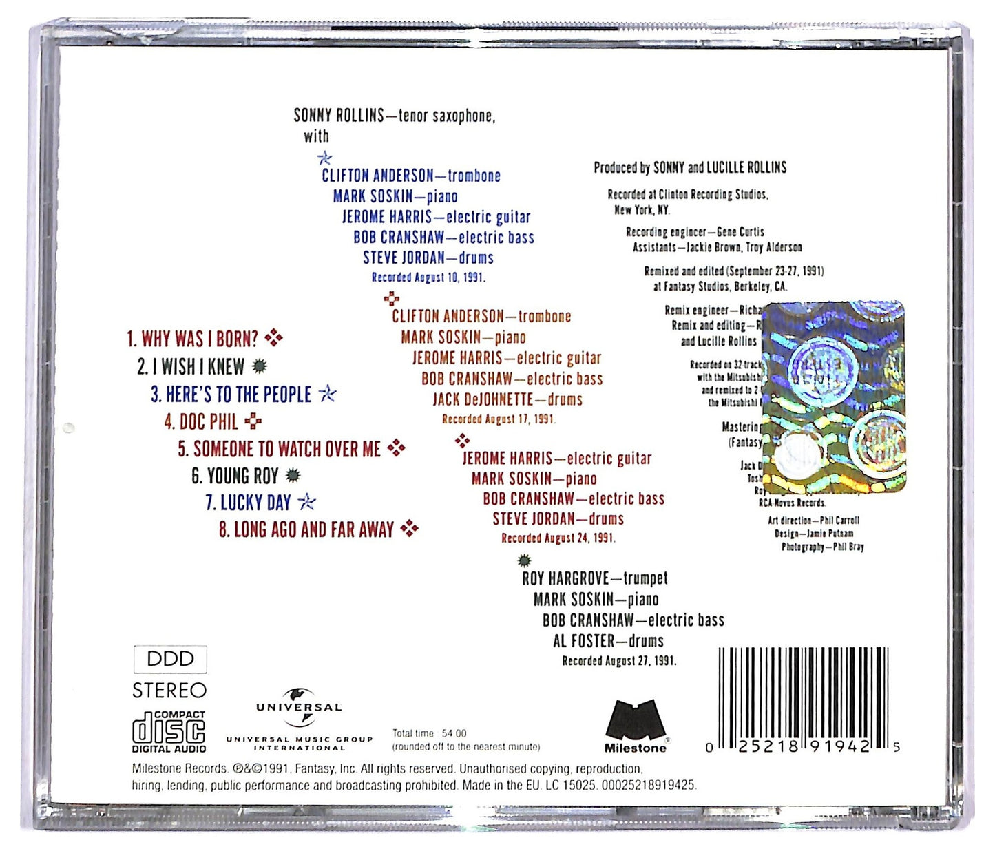 EBOND Sonny Rollins - Here's To The People CD CD092118