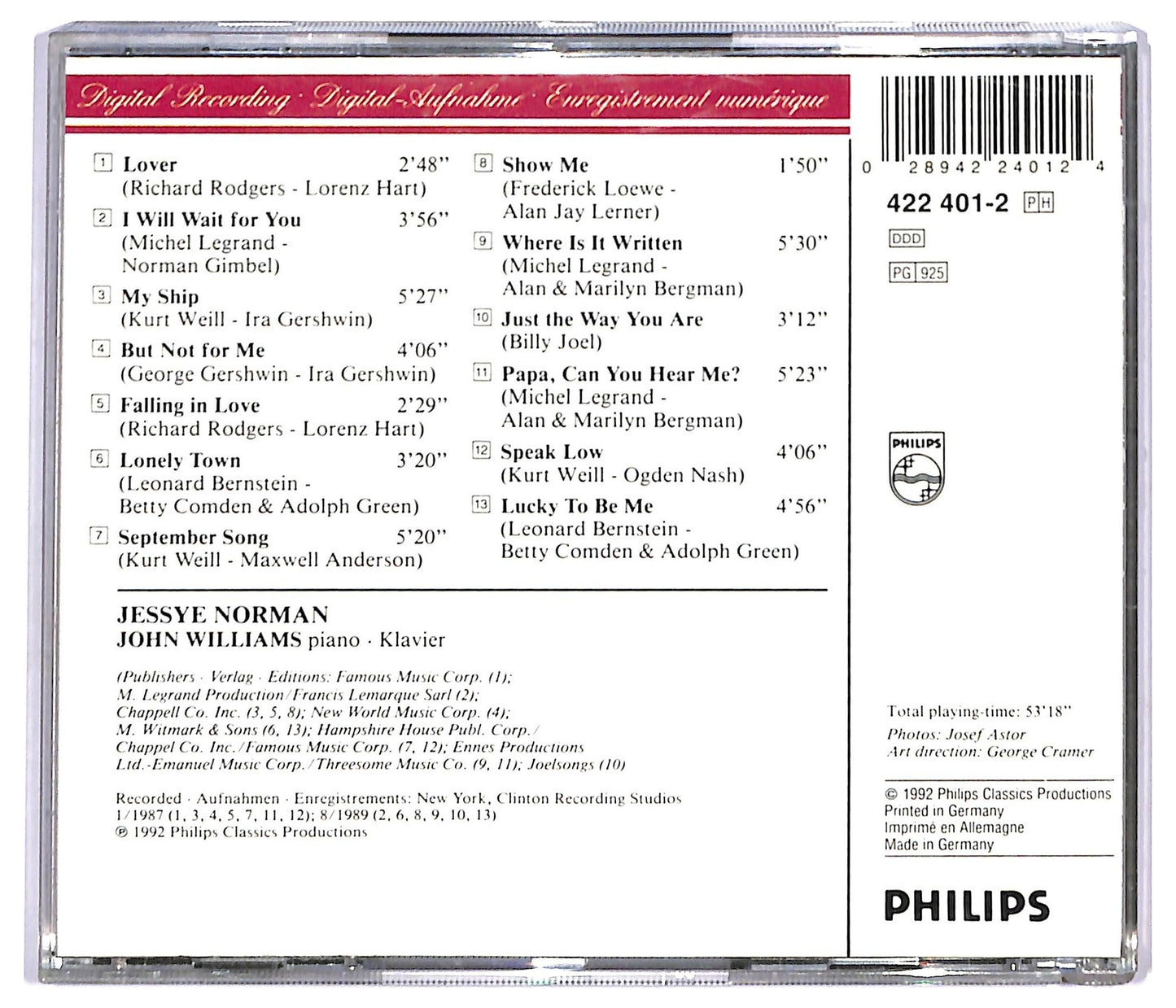 EBOND Jessye Norman, John Williams - Lucky To Be Me CD CD092137