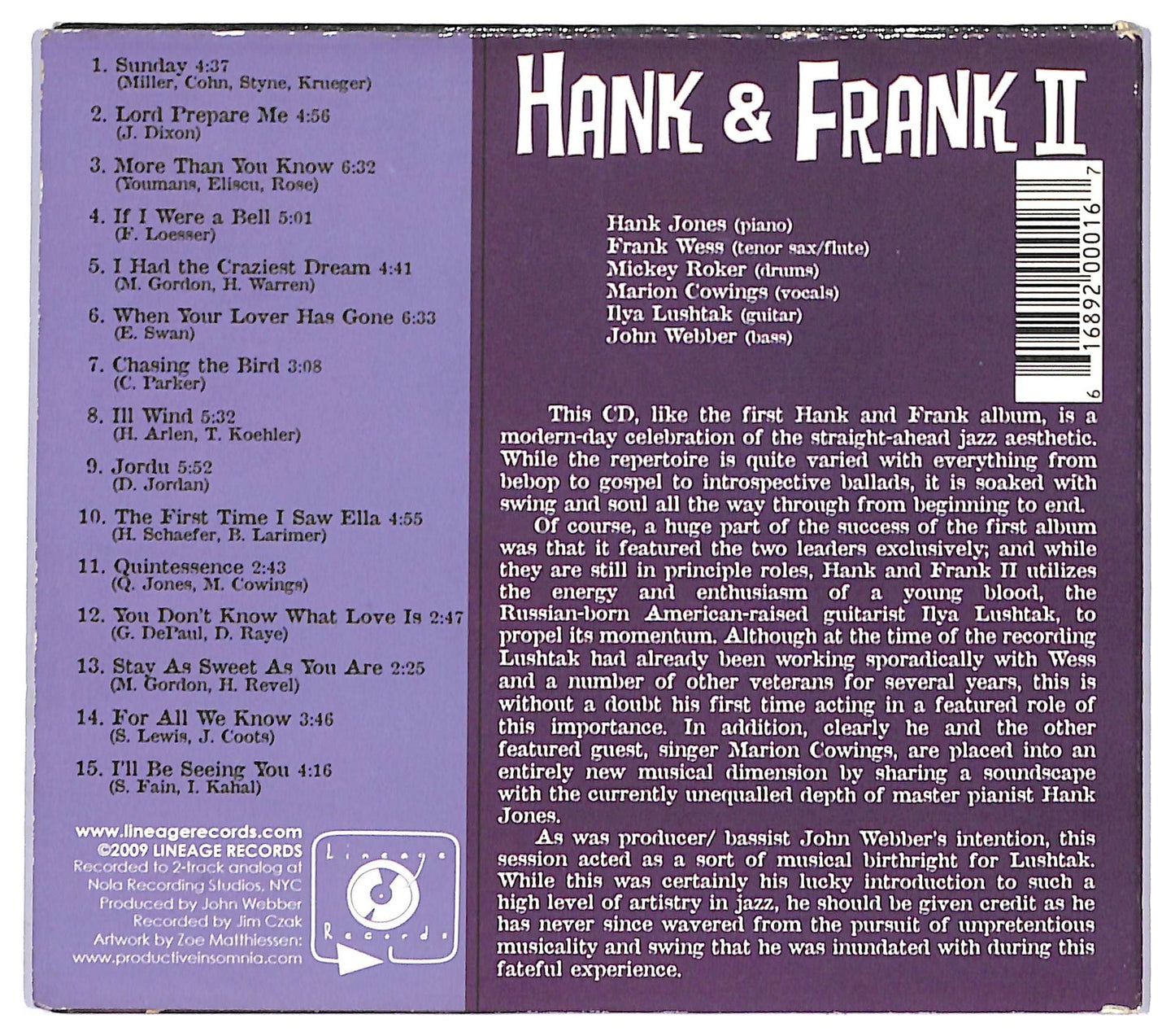 EBOND Various - Hank & Frank II CD CD092145