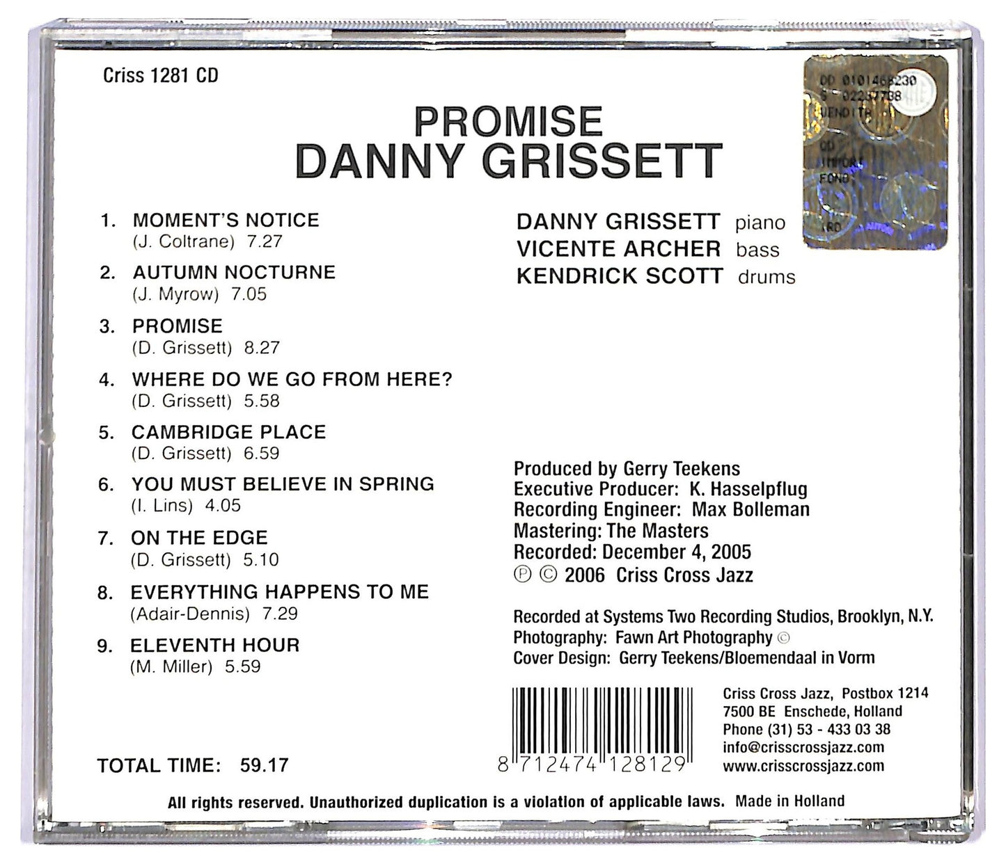 EBOND Danny Grissett - Promise CD CD092146