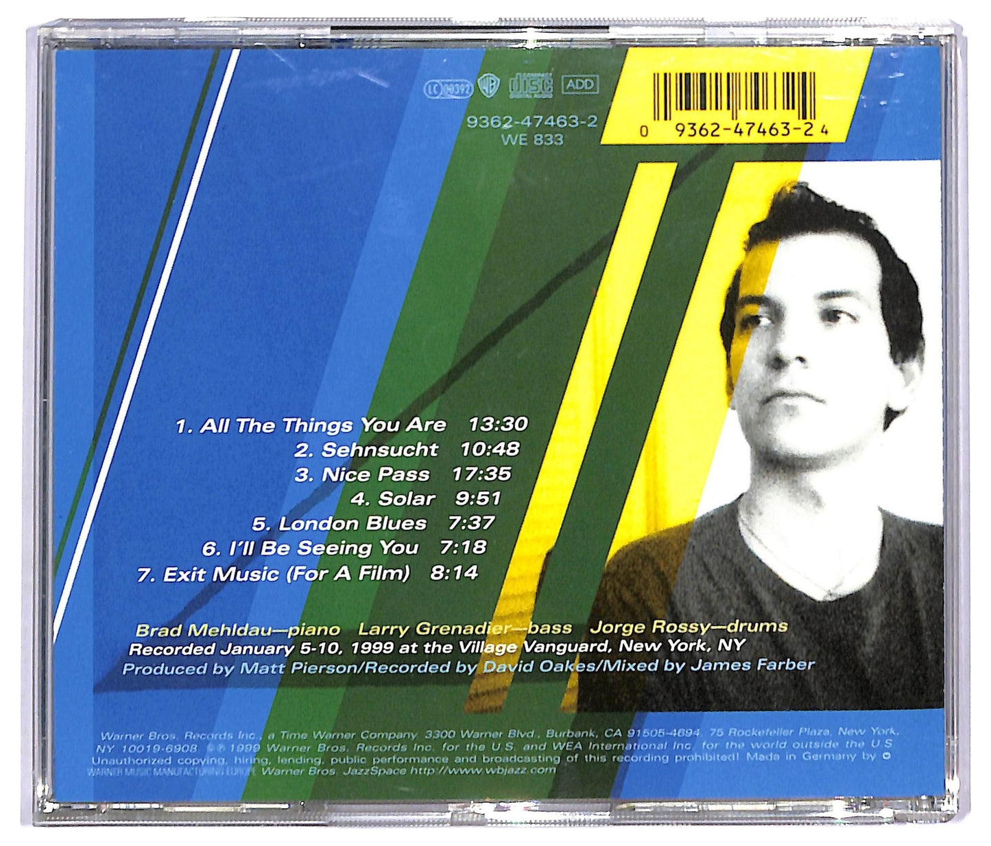 EBOND Brad Mehldau - Art Of The Trio 4 - Back At The Vanguard CD CD092157