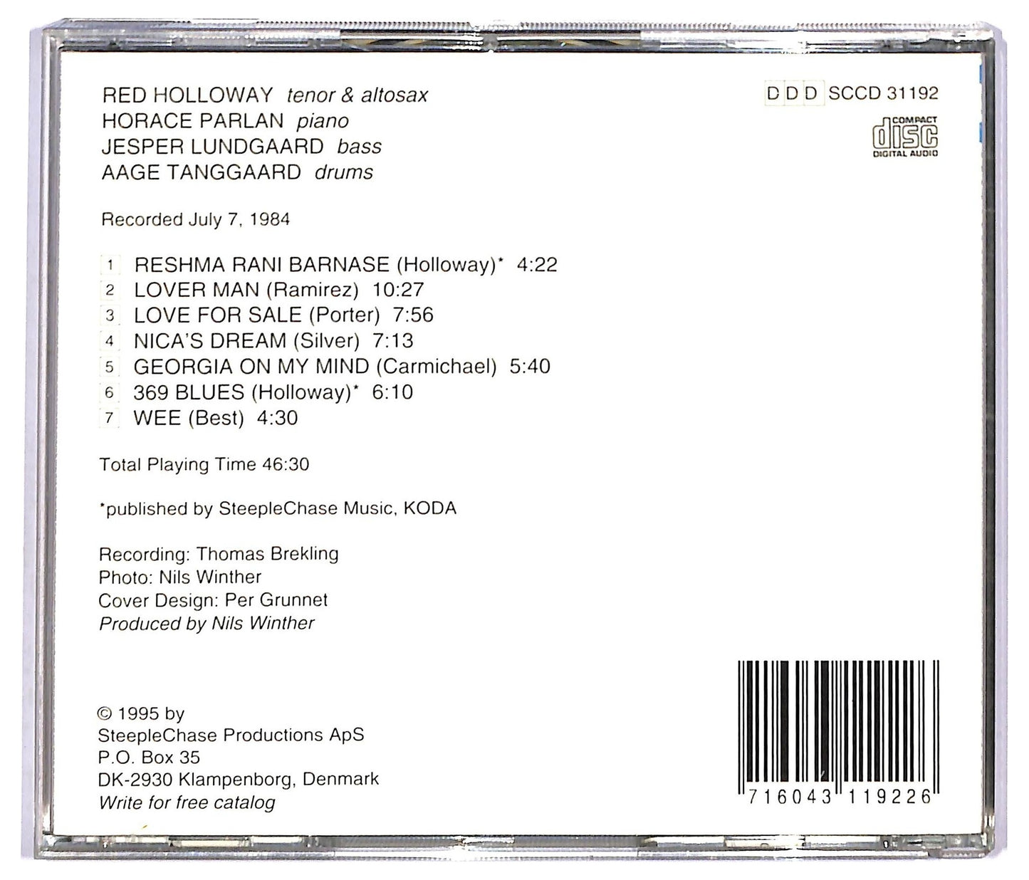 EBOND Red Holloway Quartet - Nica's Dream CD CD092165